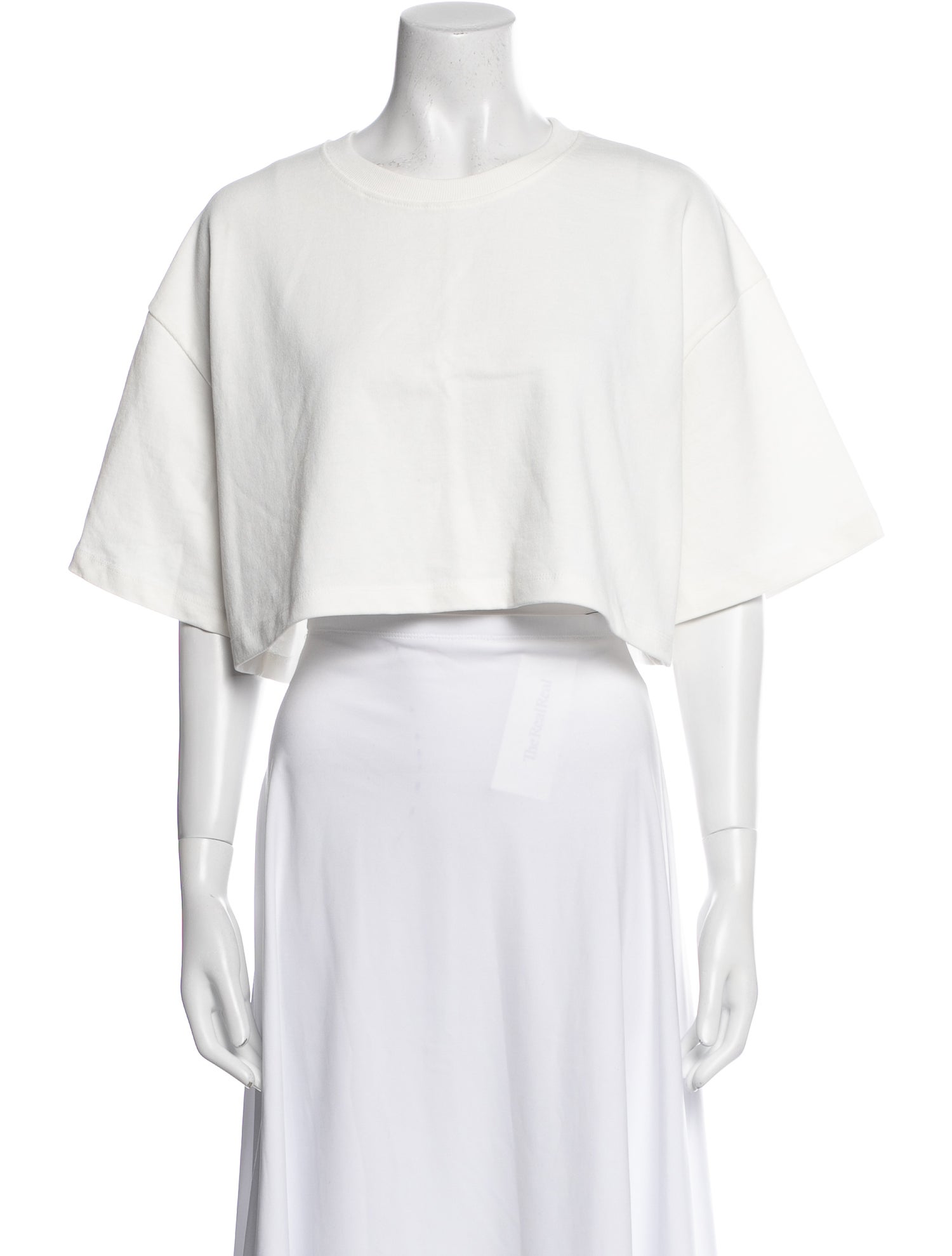 The Frankie Shop Crew Neck Short Sleeve Crop Top