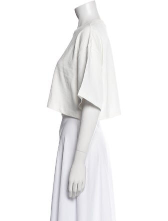 The Frankie Shop Crew Neck Short Sleeve Crop Top