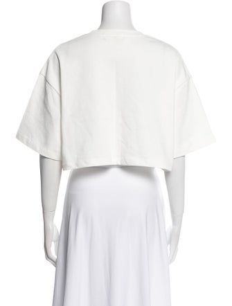 The Frankie Shop Crew Neck Short Sleeve Crop Top