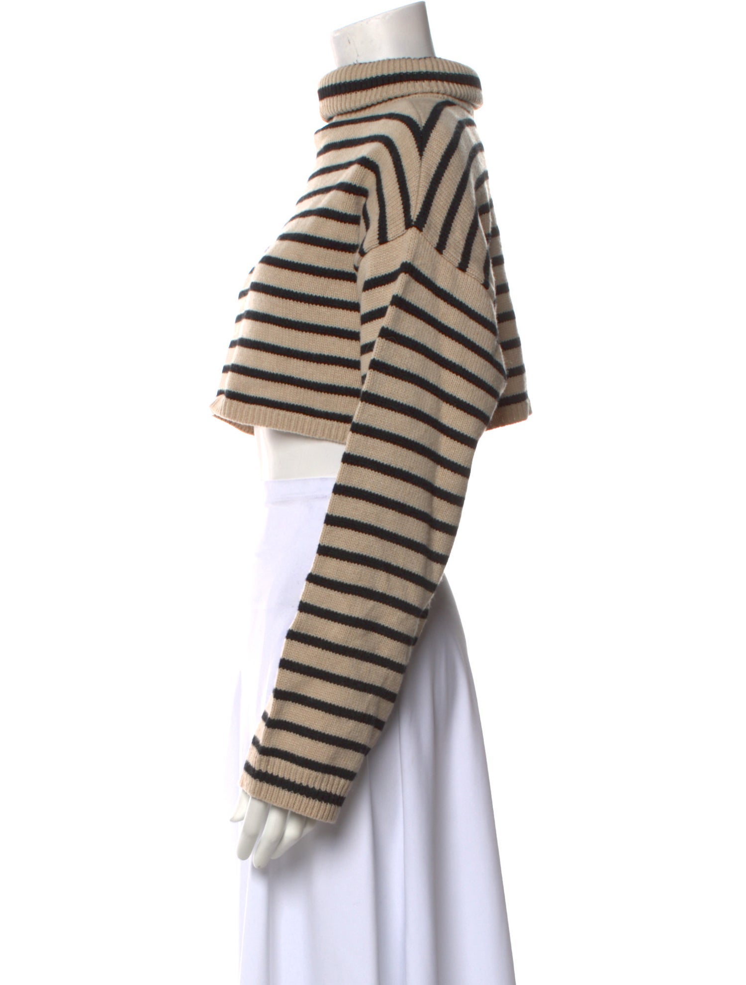 The Frankie Shop Striped Mock Neck Sweater