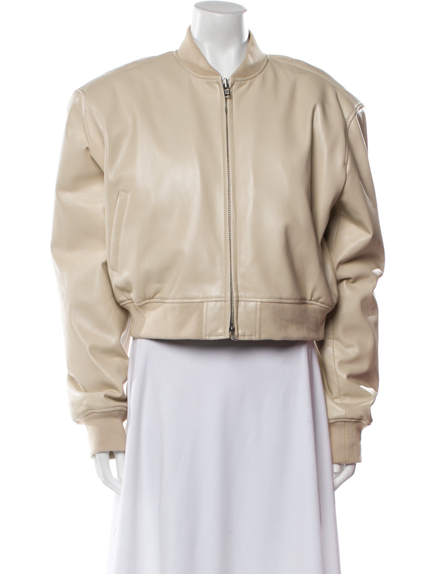 The Frankie Shop Faux Leather Bomber Jacket