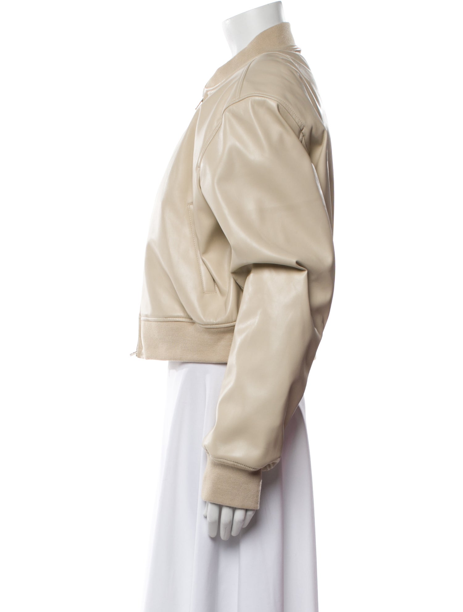 The Frankie Shop Faux Leather Bomber Jacket