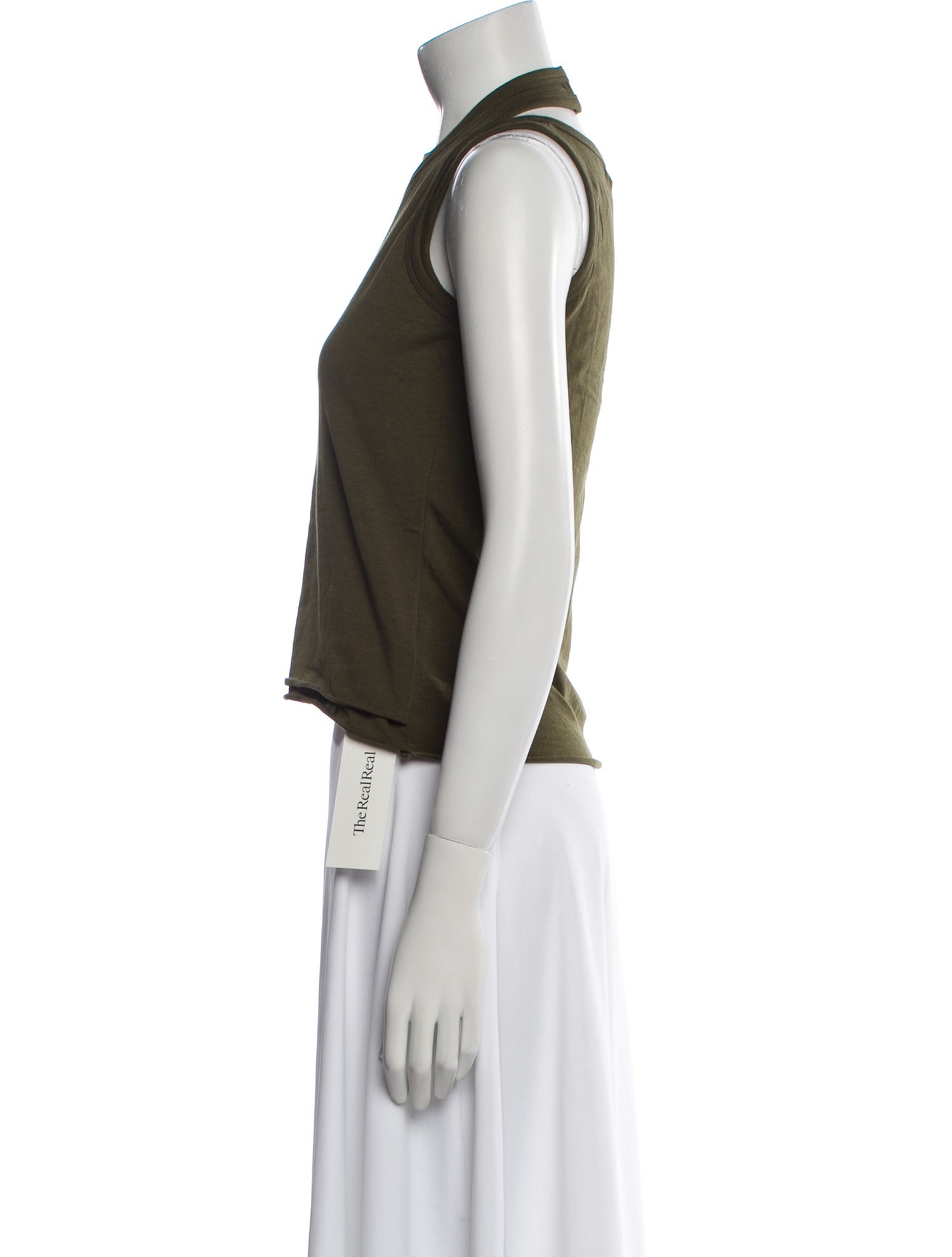 The Frankie Shop Mock Neck Sleeveless Crop Top