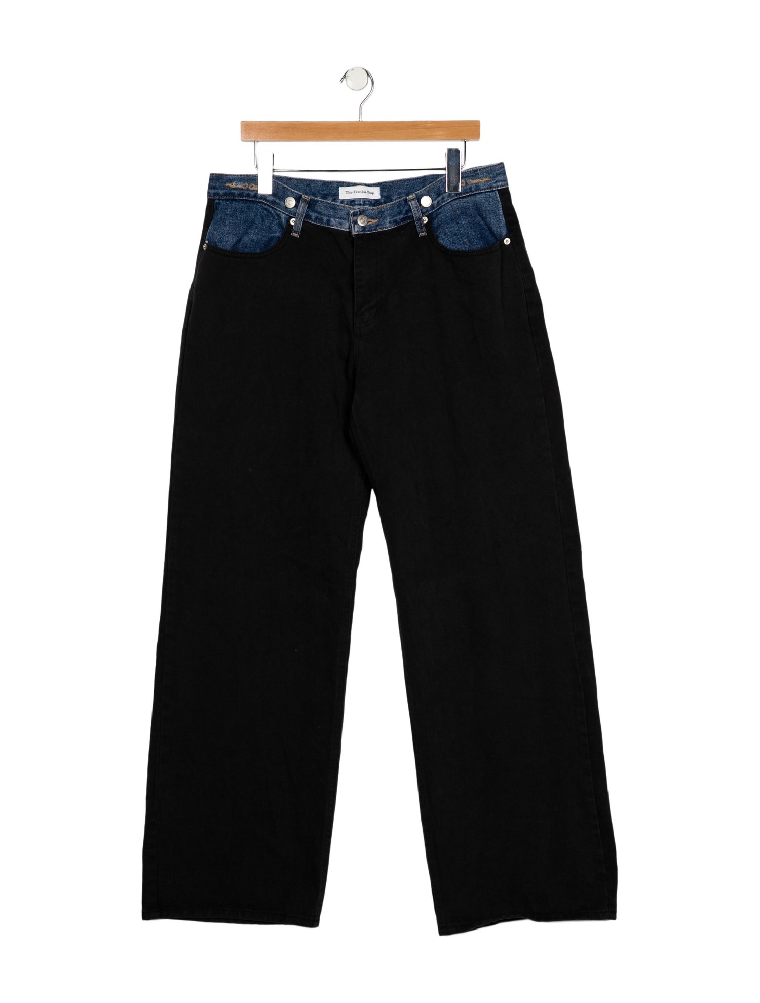The Frankie Shop Mid-Rise Wide Leg Jeans