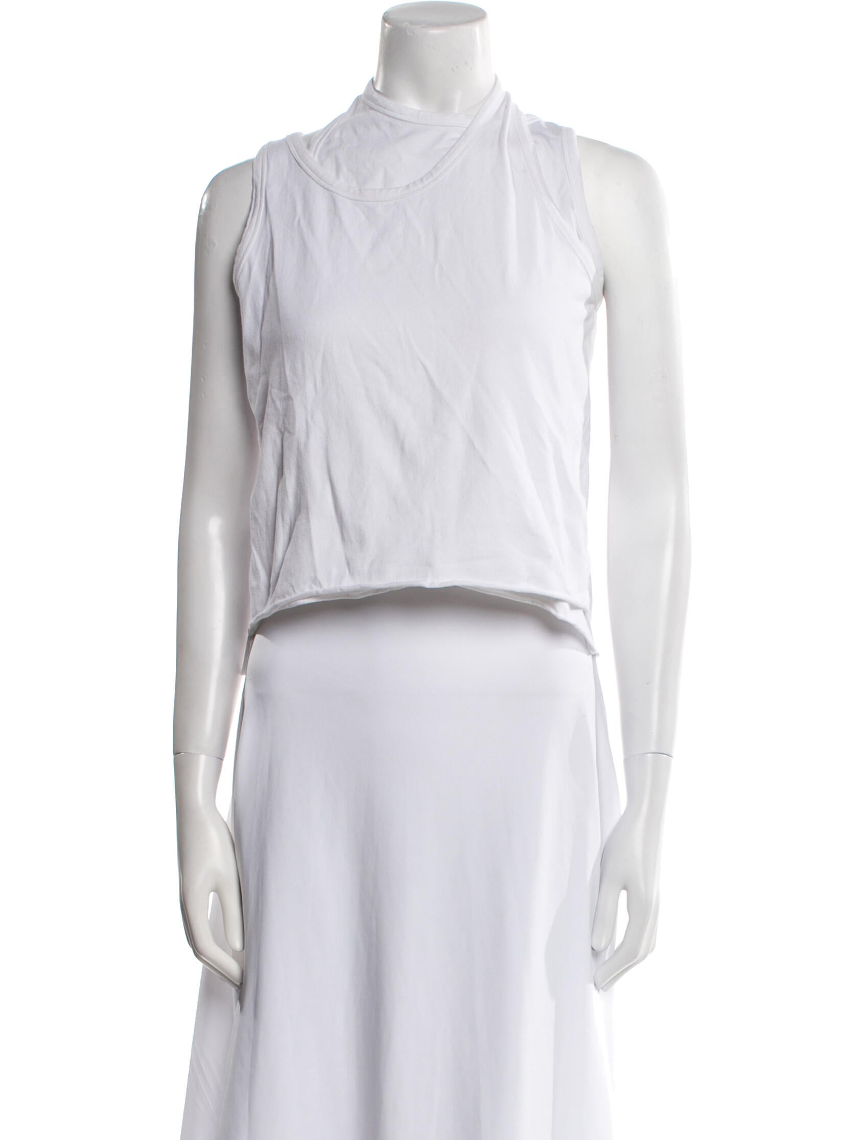 The Frankie Shop Mock Neck Sleeveless Crop Top