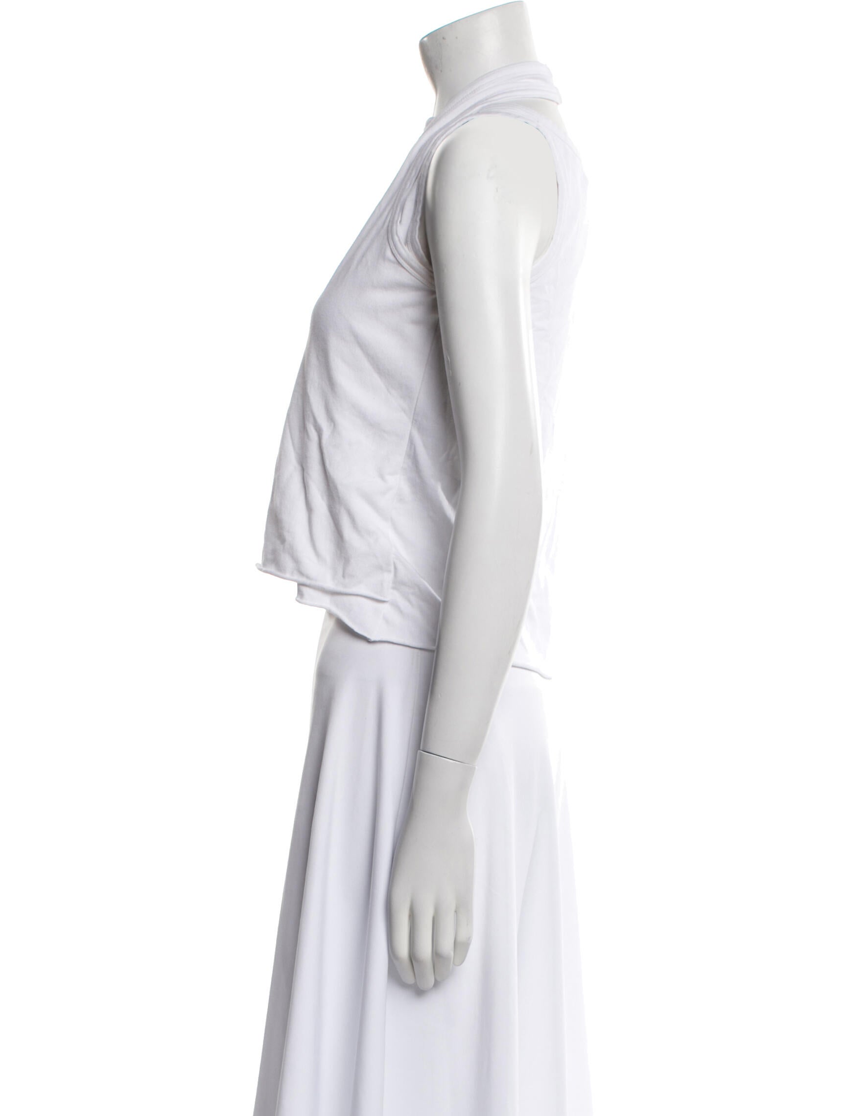 The Frankie Shop Mock Neck Sleeveless Crop Top