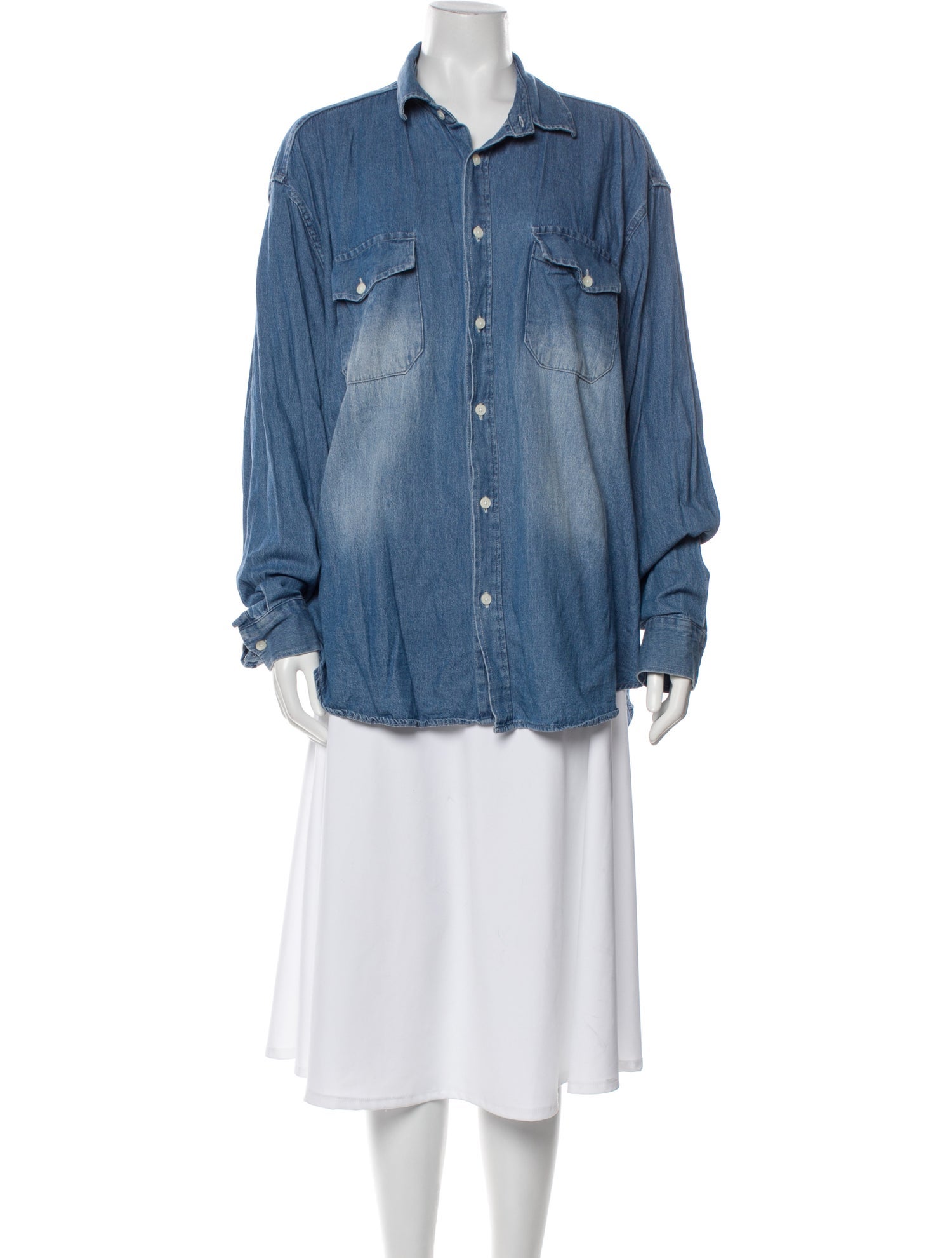 The Frankie Shop Long Sleeve Button-Up Top