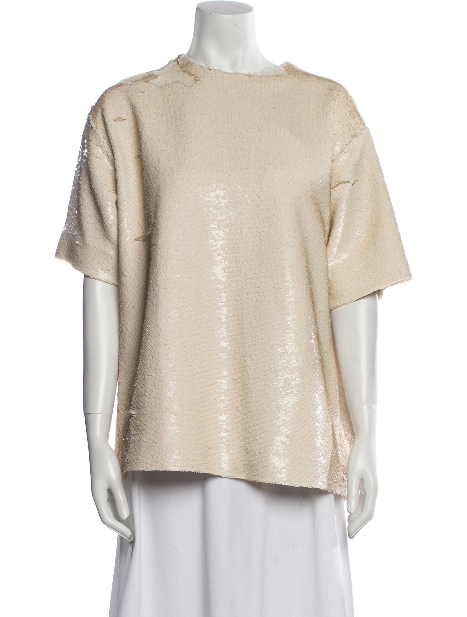 The Frankie Shop Crew Neck Short Sleeve Sweatshirt