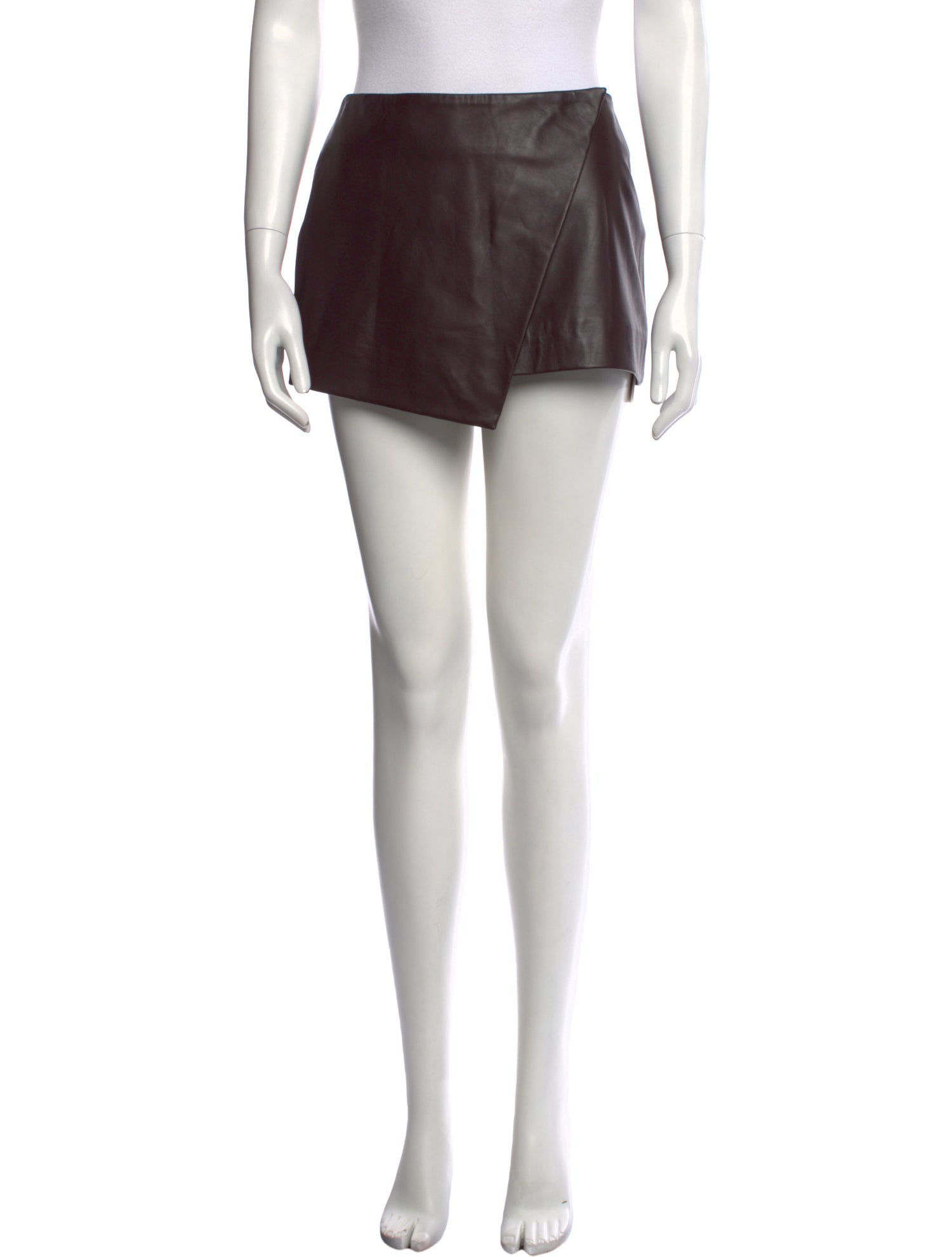 The Frankie Shop Lamb Leather Mini Skirt