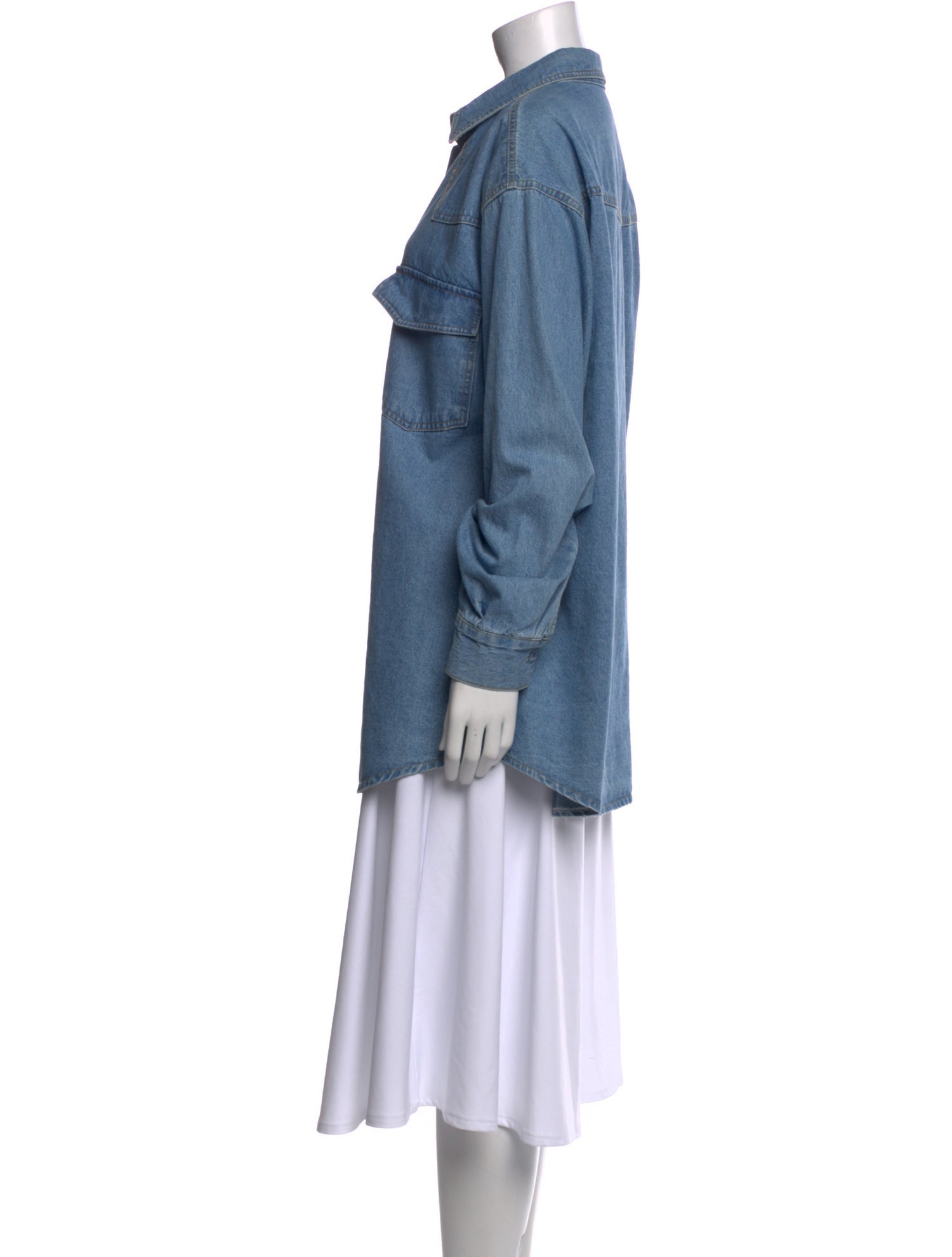 The Frankie Shop Long Sleeve Button-Up Top