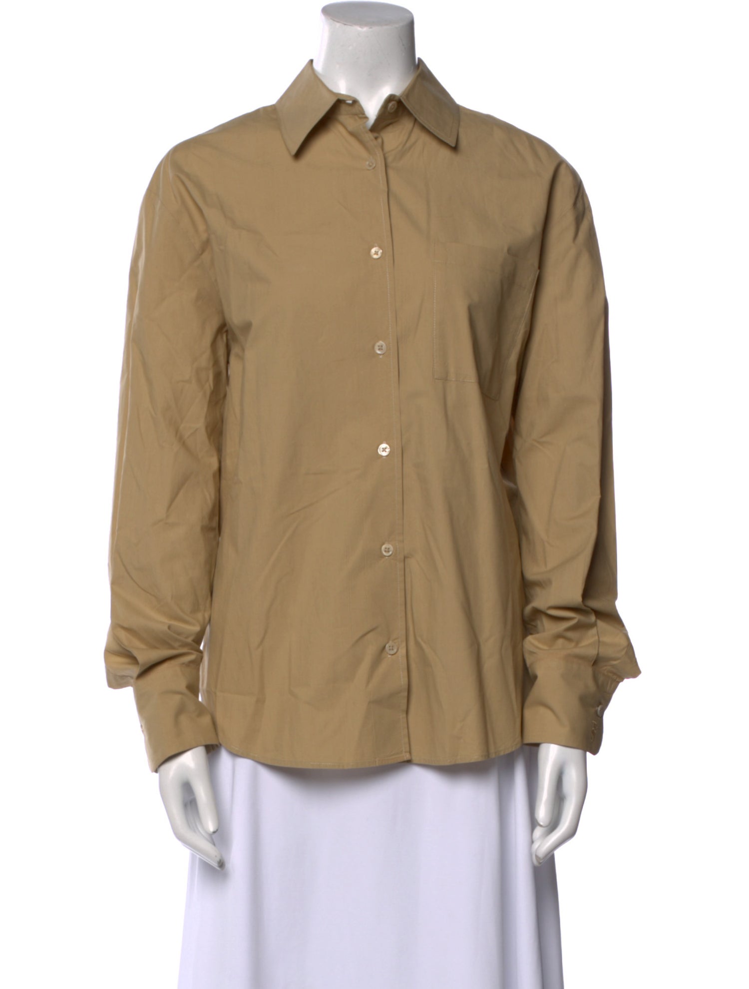 The Frankie Shop Long Sleeve Button-Up Top