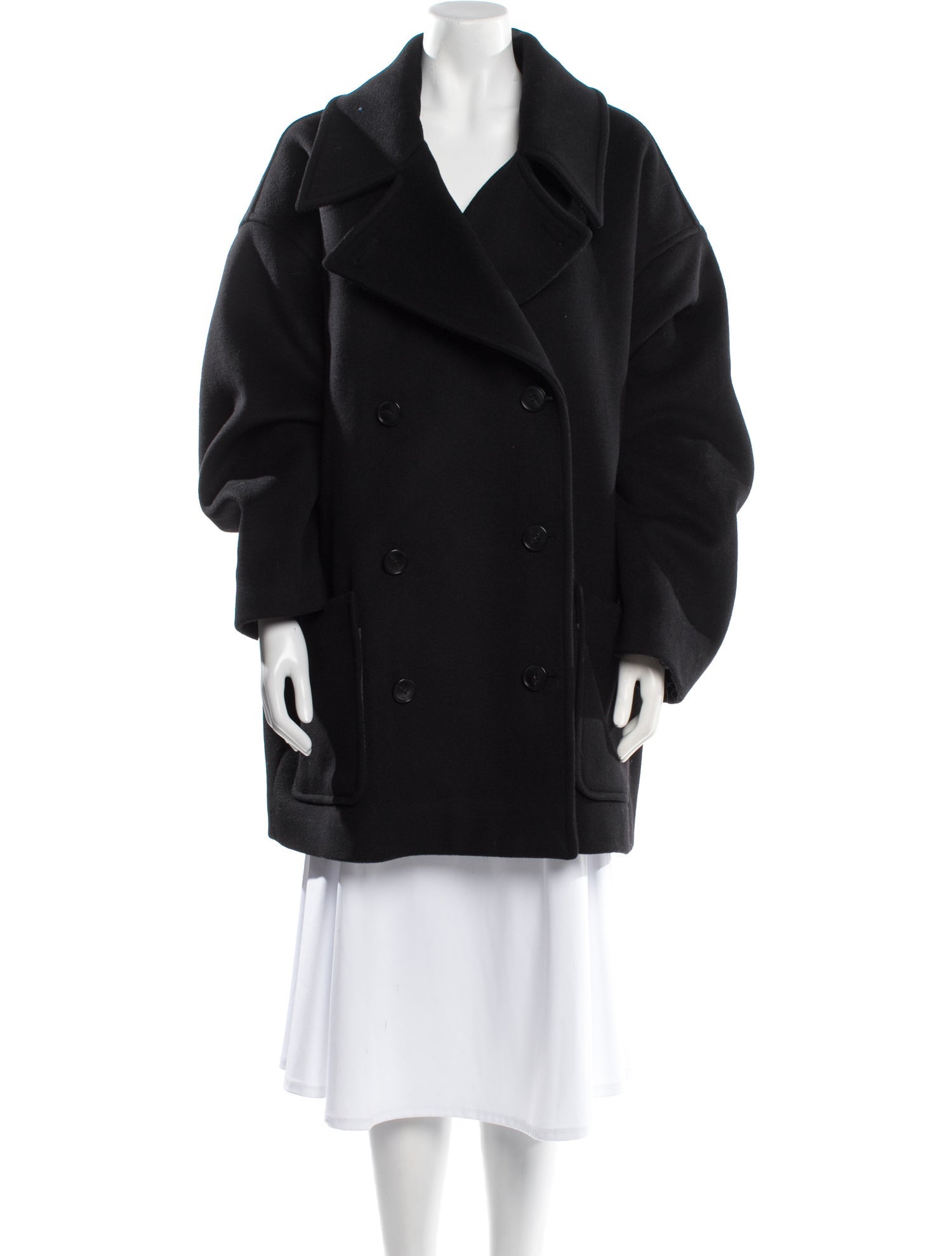 The Frankie Shop Wool Faux Fur Coat