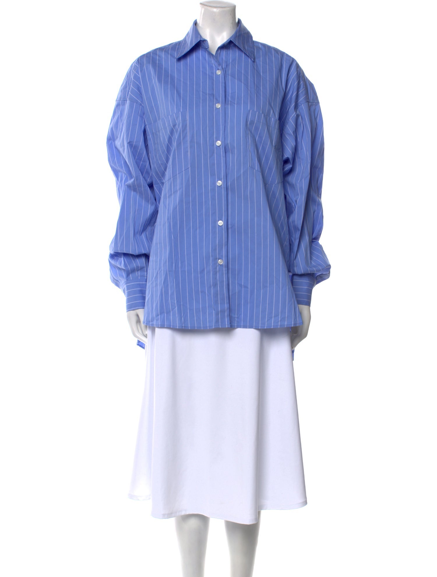 The Frankie Shop Striped Long Sleeve Button-Up Top w/ Tags