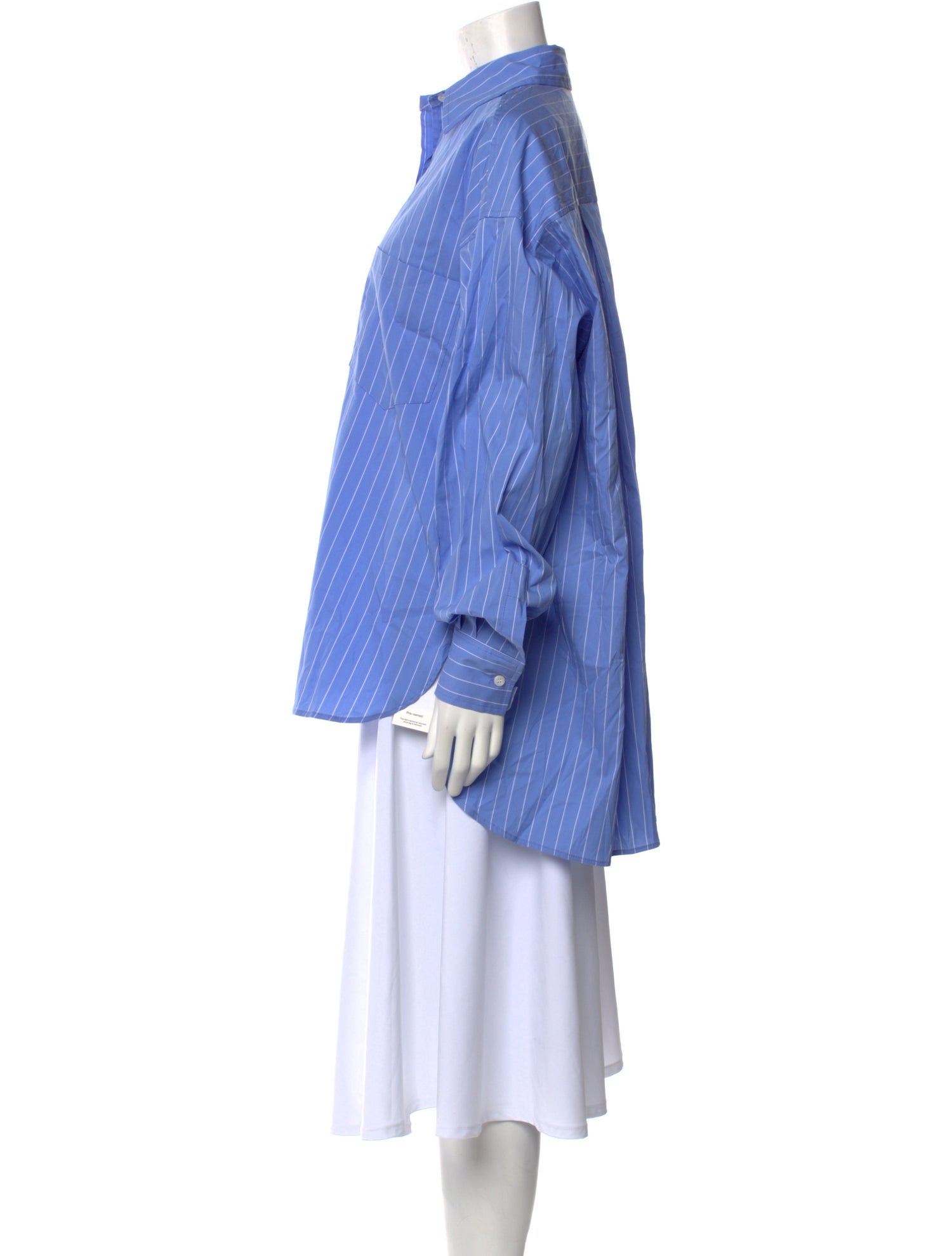 The Frankie Shop Striped Long Sleeve Button-Up Top w/ Tags