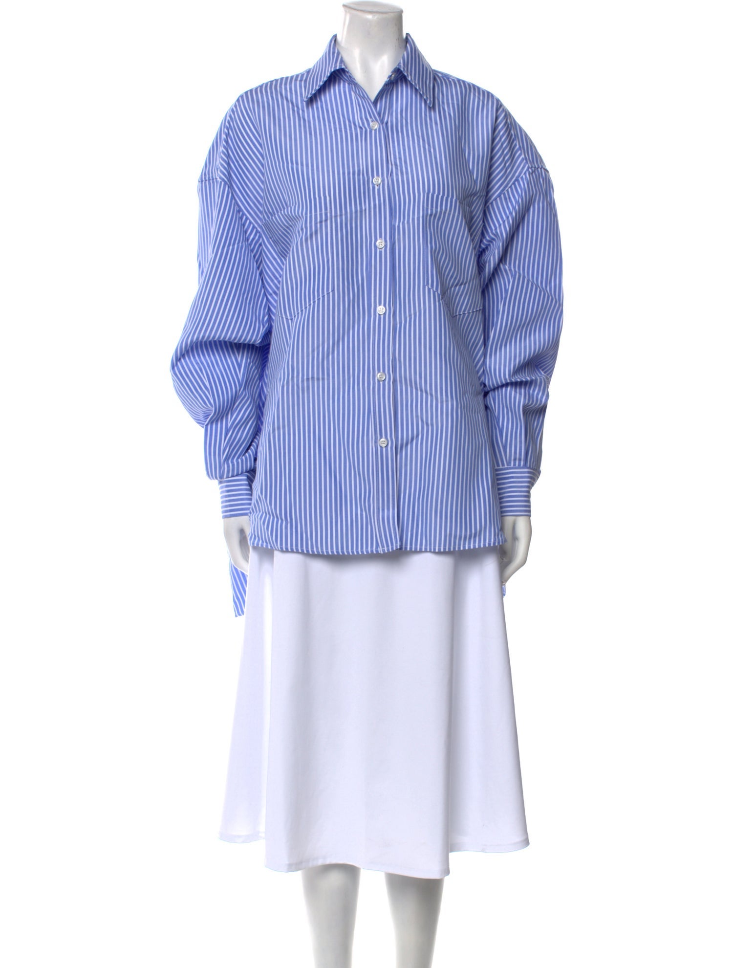 The Frankie Shop Striped Long Sleeve Button-Up Top w/ Tags