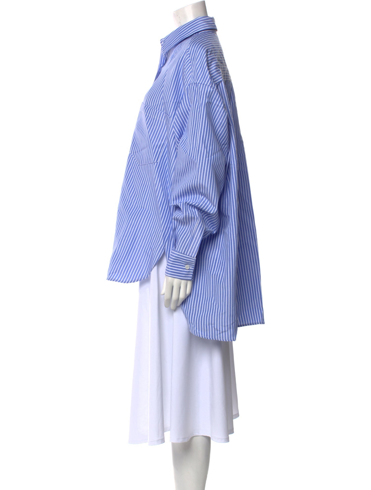 The Frankie Shop Striped Long Sleeve Button-Up Top w/ Tags