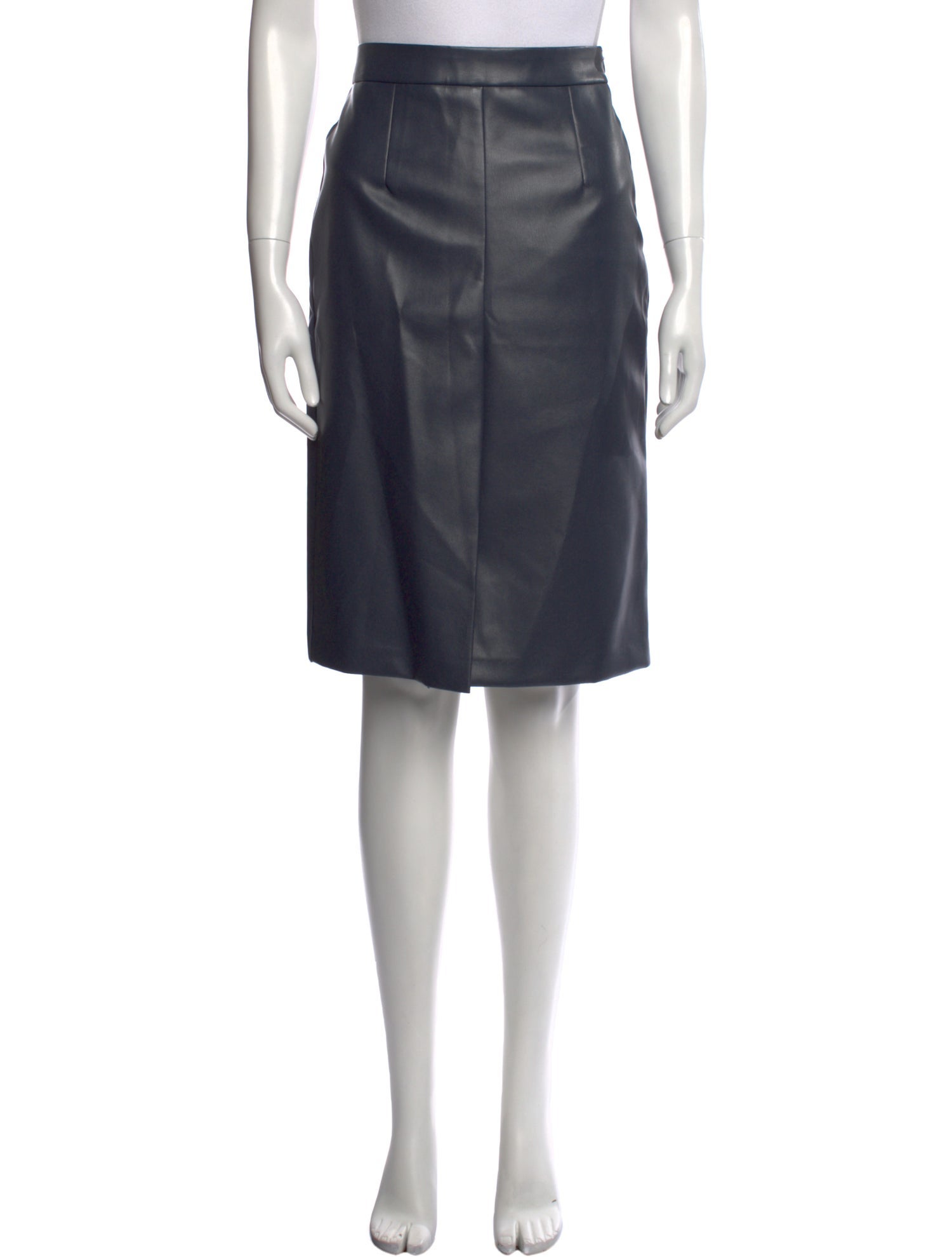 The Frankie Shop Faux Leather Knee-Length Skirt w/ Tags