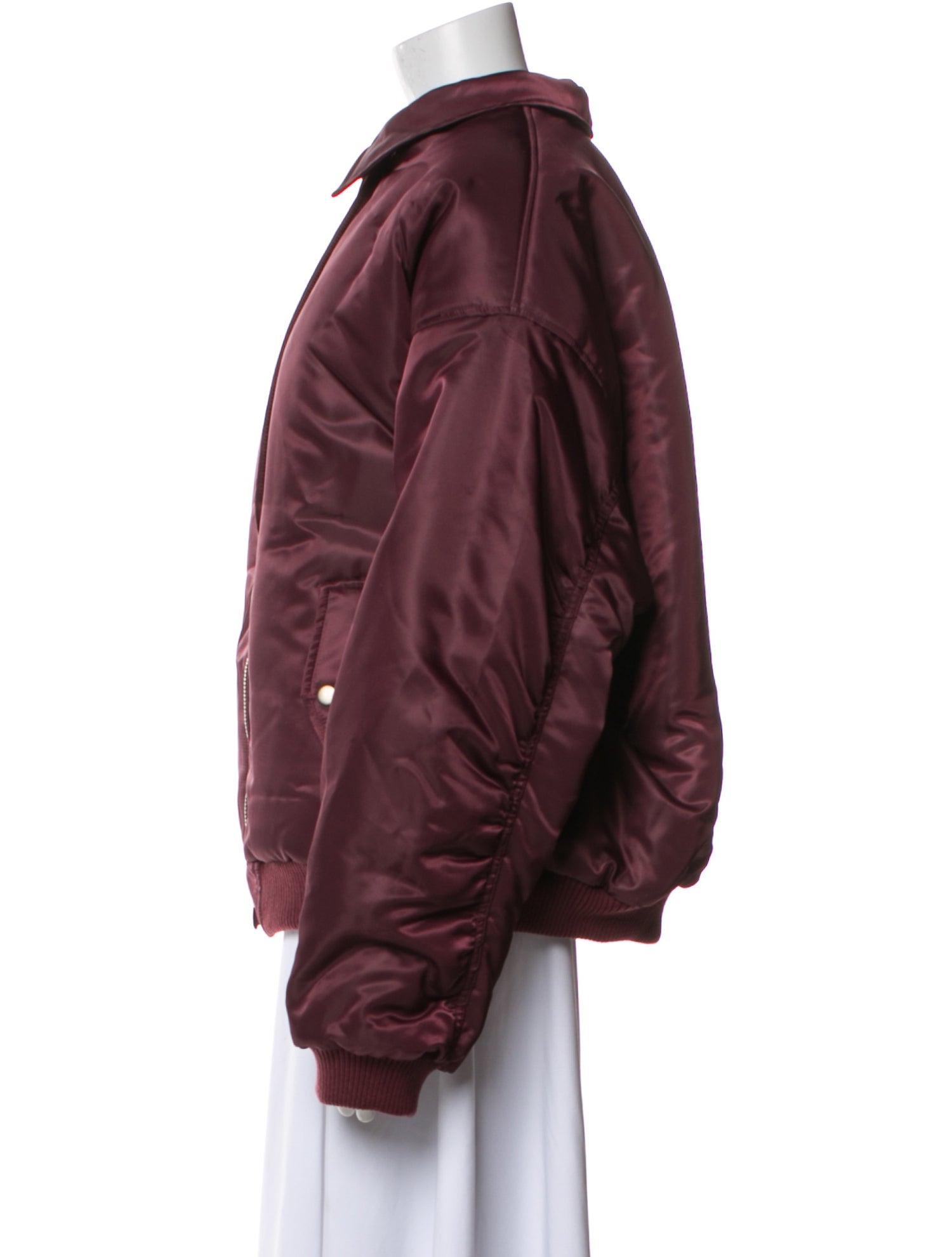 The Frankie Shop Satin Bomber Jacket