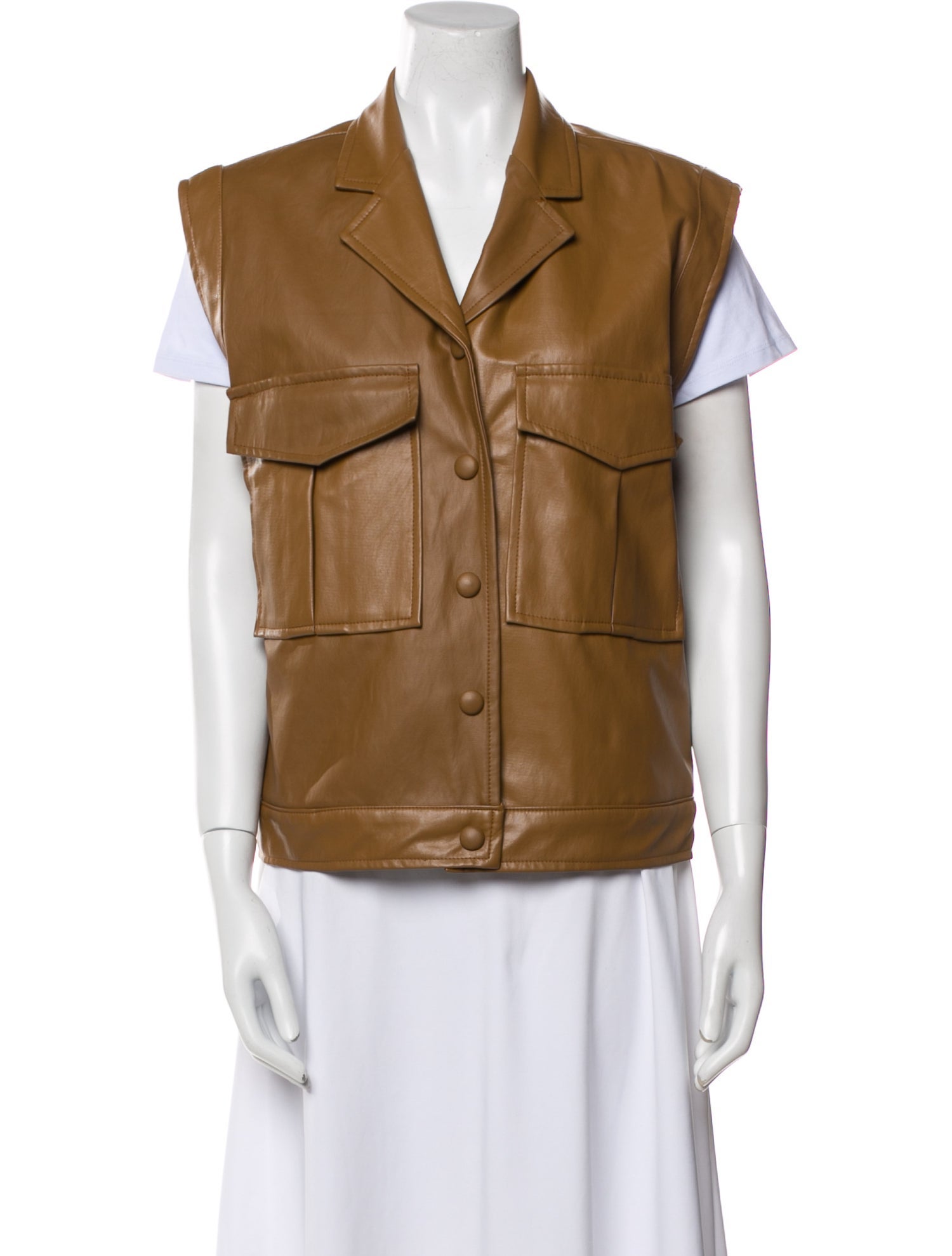 The Frankie Shop Faux Leather Vest