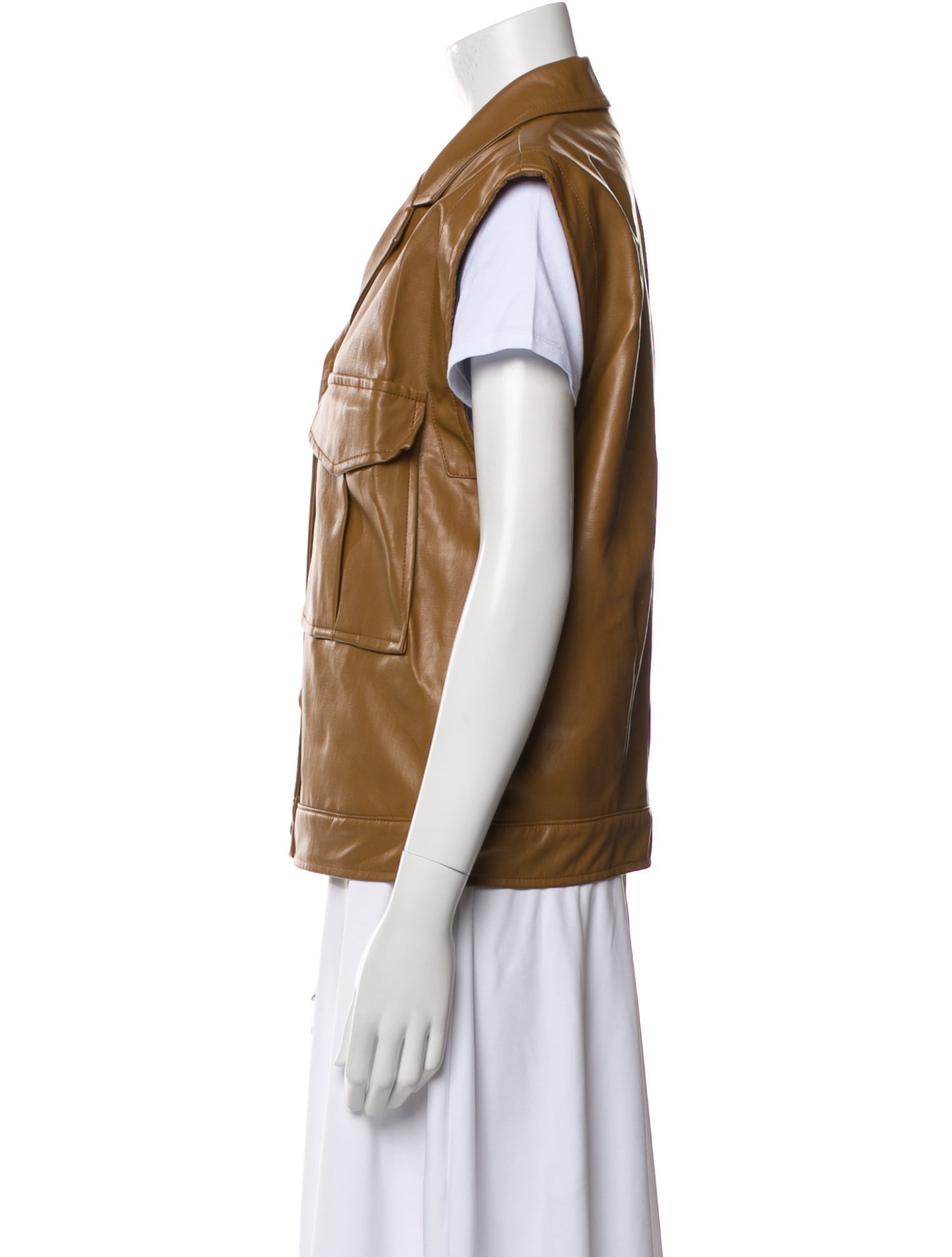 The Frankie Shop Faux Leather Vest