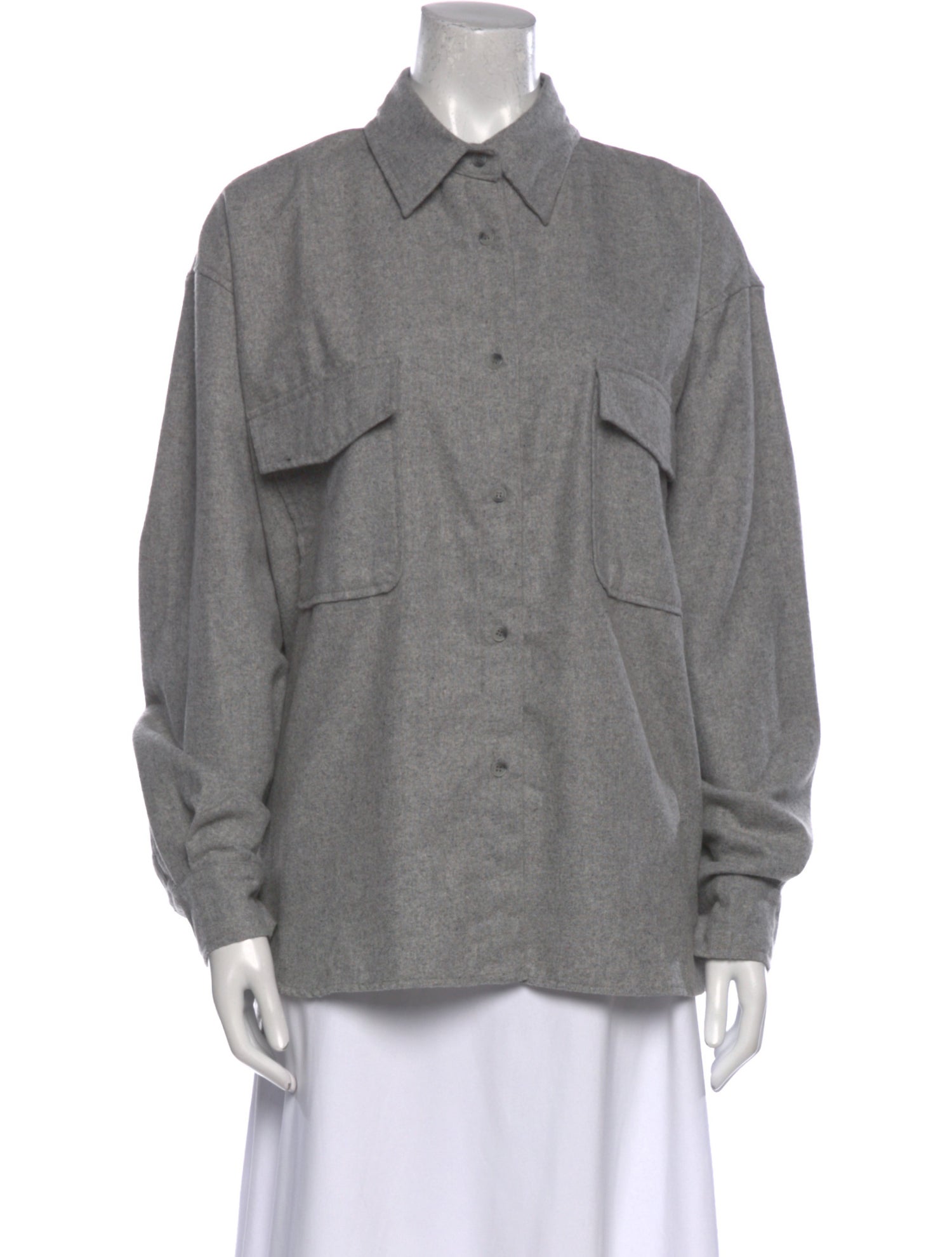 The Frankie Shop Long Sleeve Button-Up Top