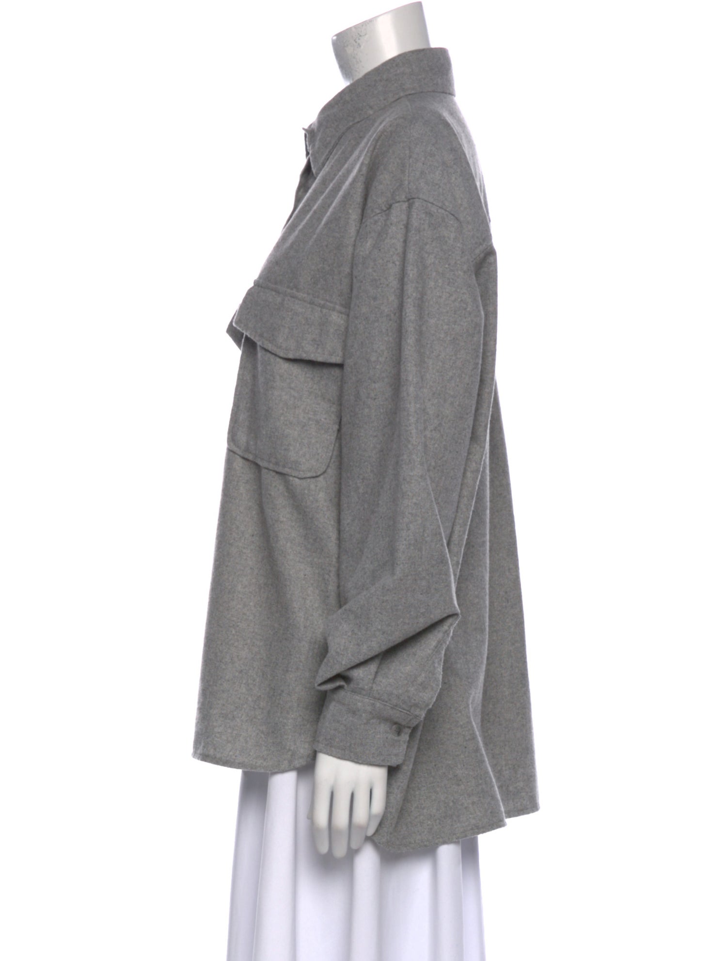 The Frankie Shop Long Sleeve Button-Up Top