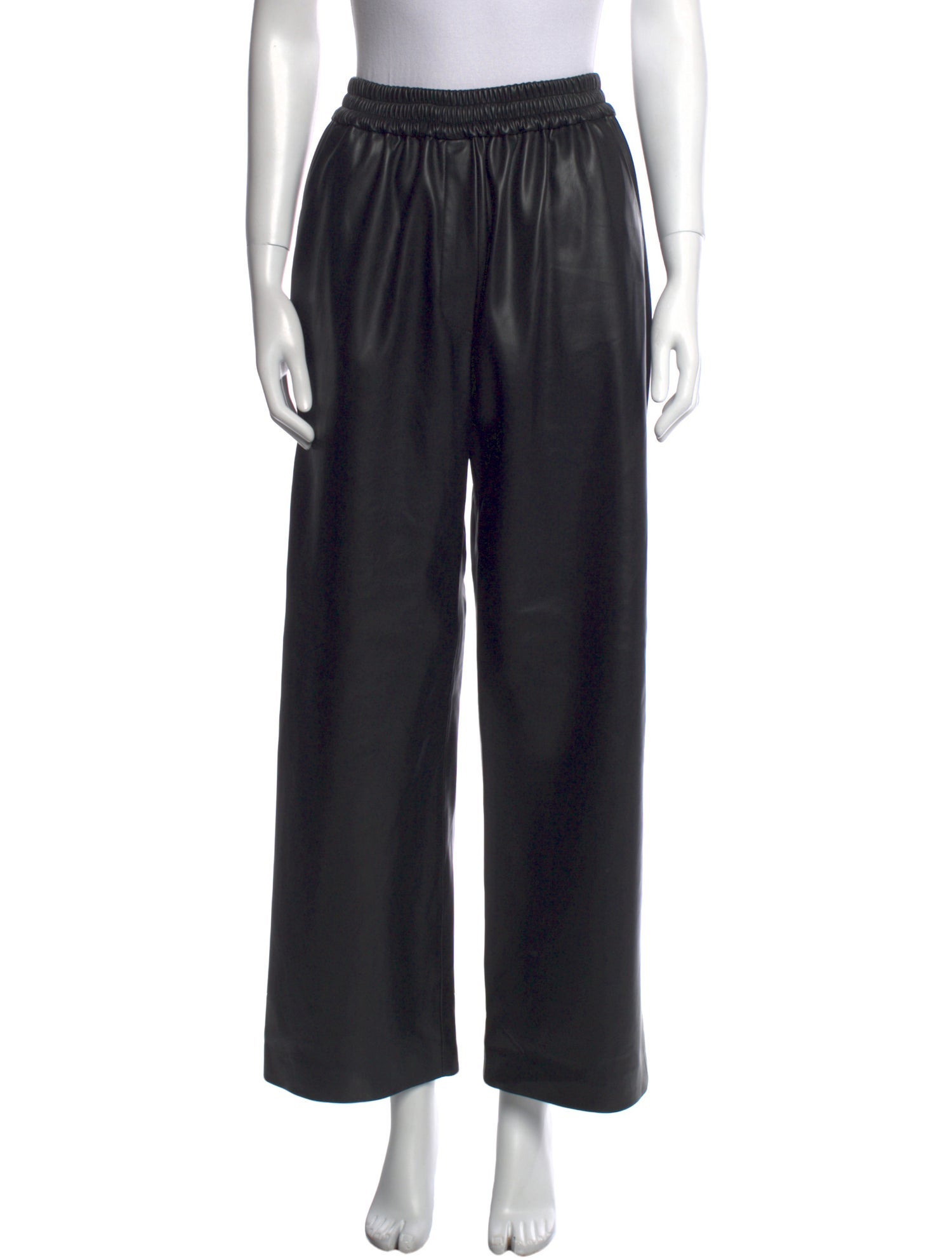 The Frankie Shop Leather Wide Leg Pants