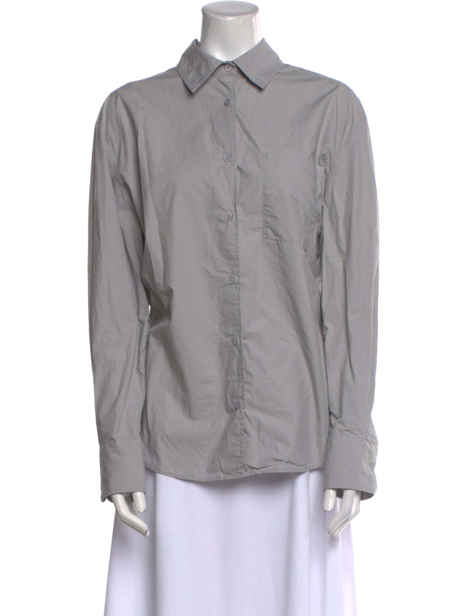 The Frankie Shop Long Sleeve Button-Up Top