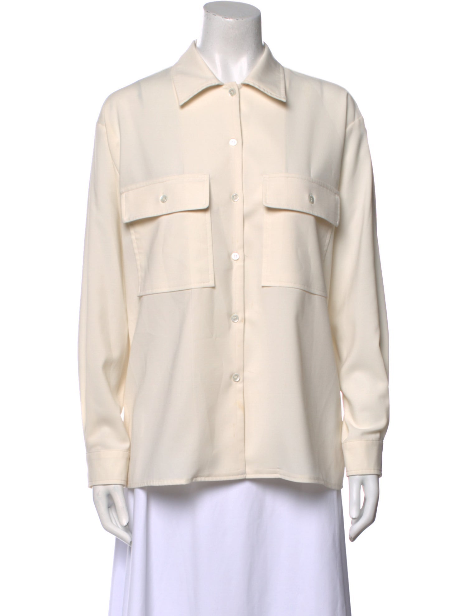 The Frankie Shop Long Sleeve Button-Up Top