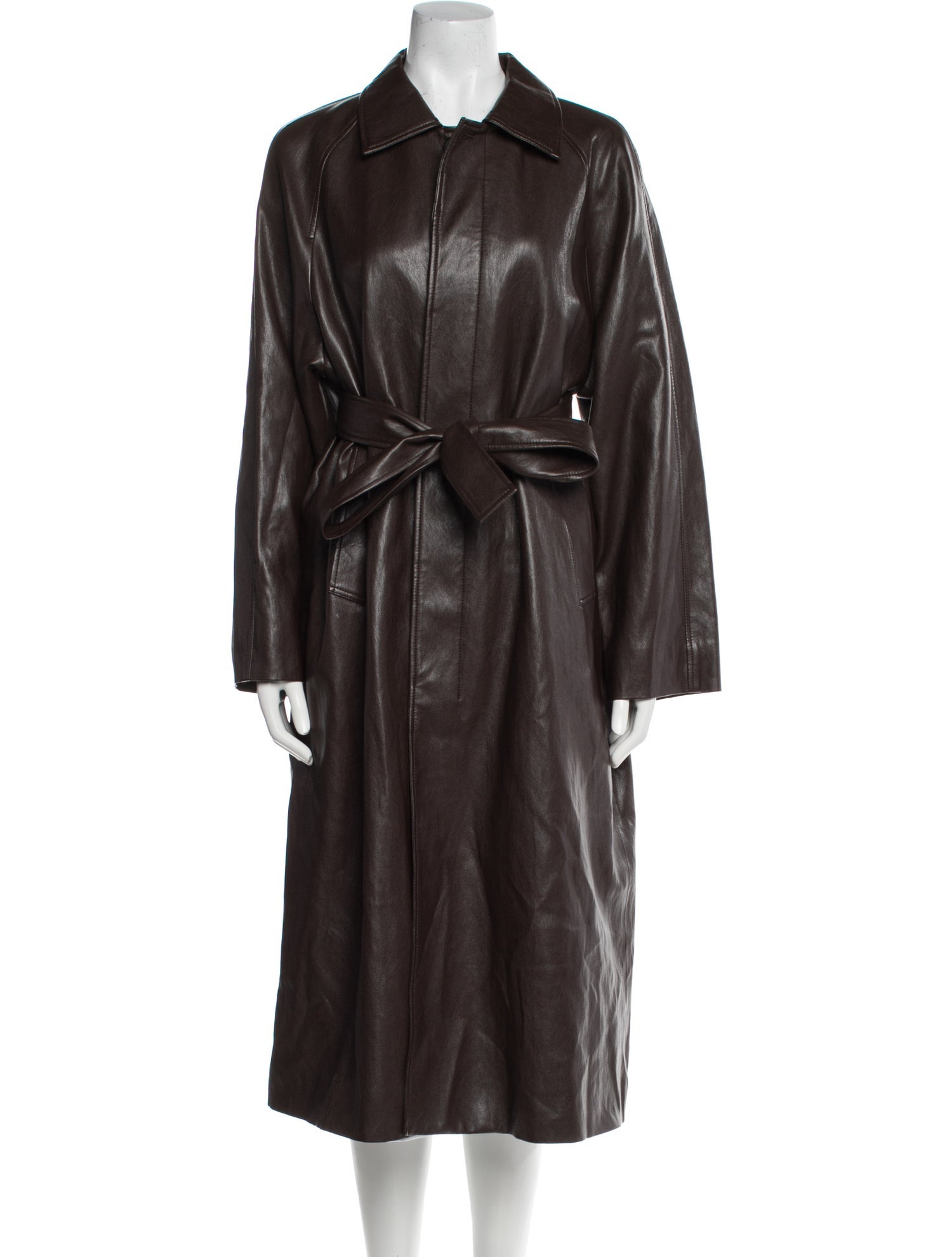 The Frankie Shop Faux Leather Trench Coat w/ Tags
