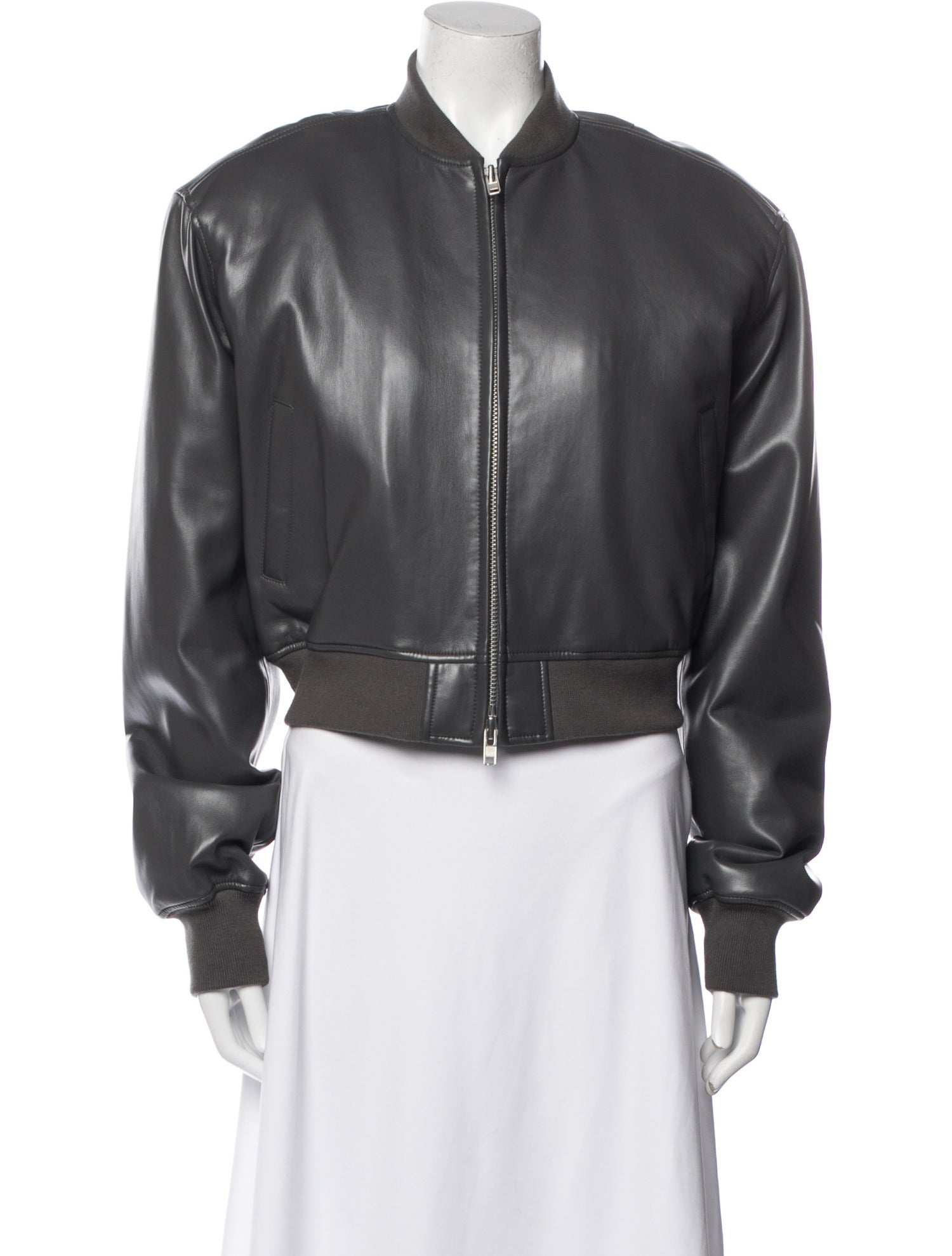The Frankie Shop Faux Leather Bomber Jacket
