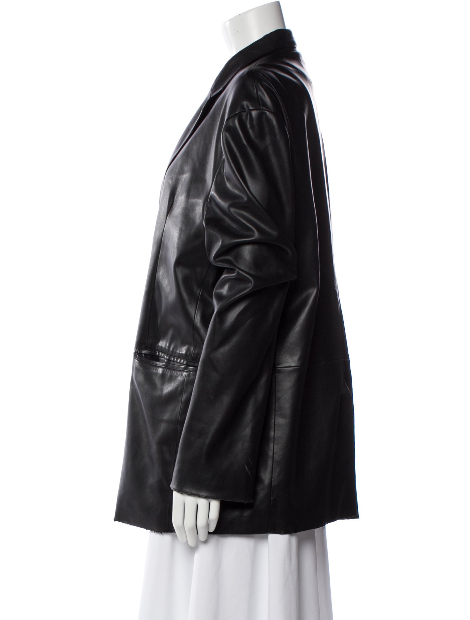 The Frankie Shop Faux Leather Blazer
