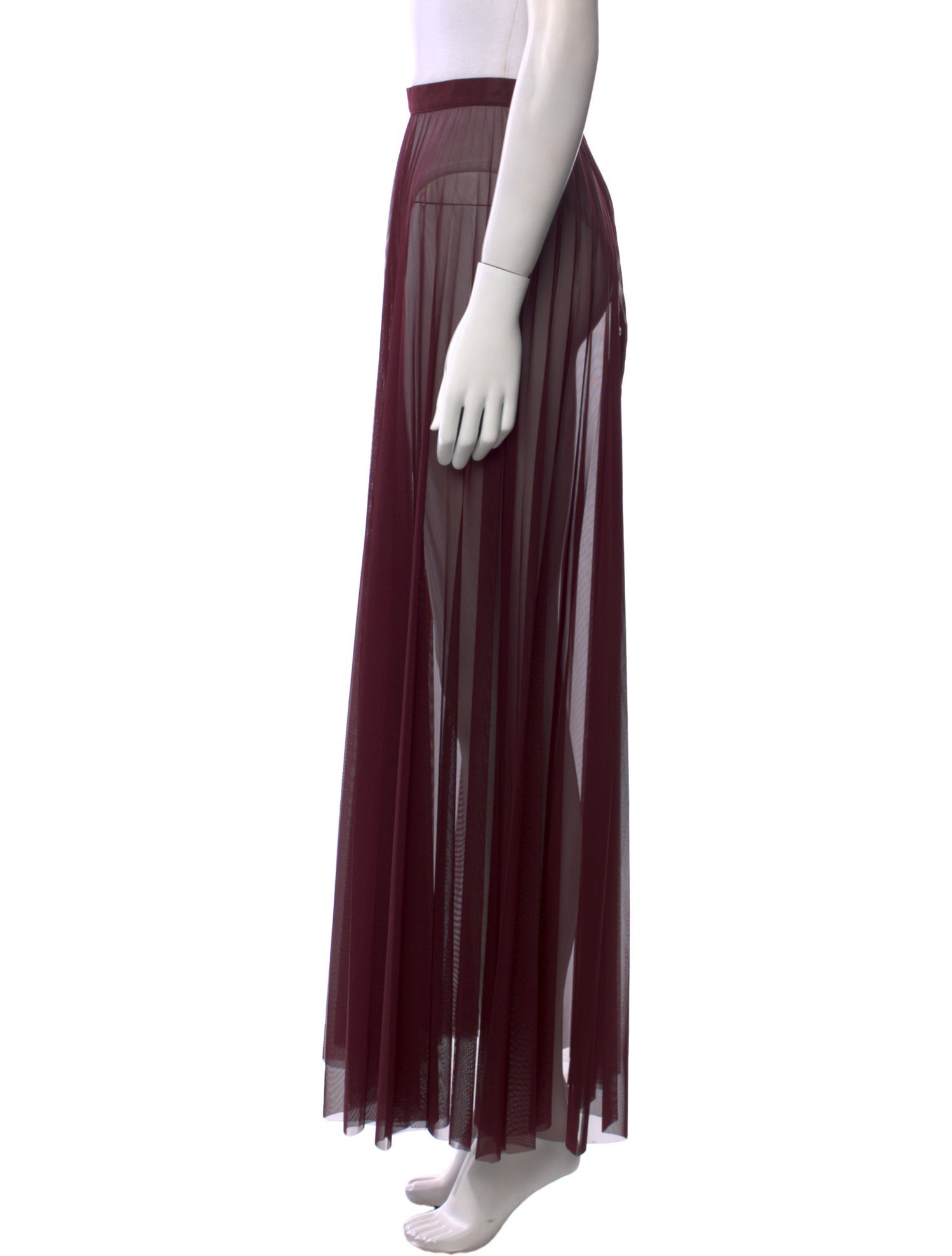 The Frankie Shop Mesh Accents Midi Length Skirt