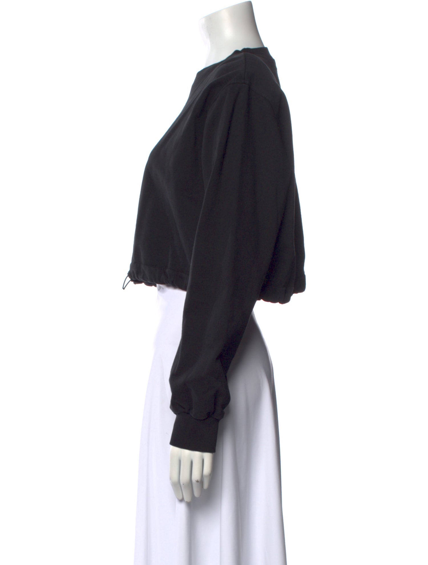 The Frankie Shop Bateau Neckline Long Sleeve Crop Top