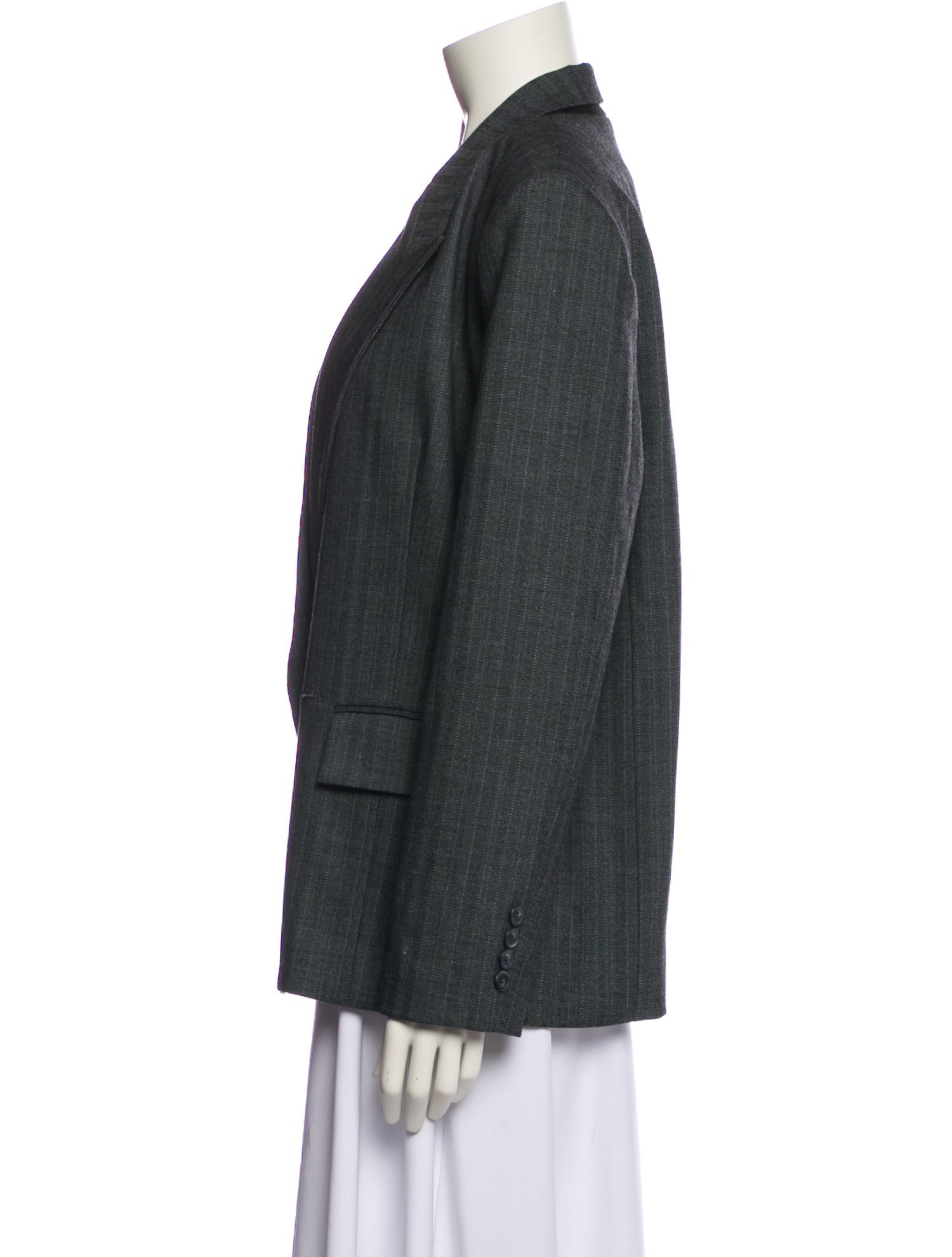 The Frankie Shop Plaid Print Blazer