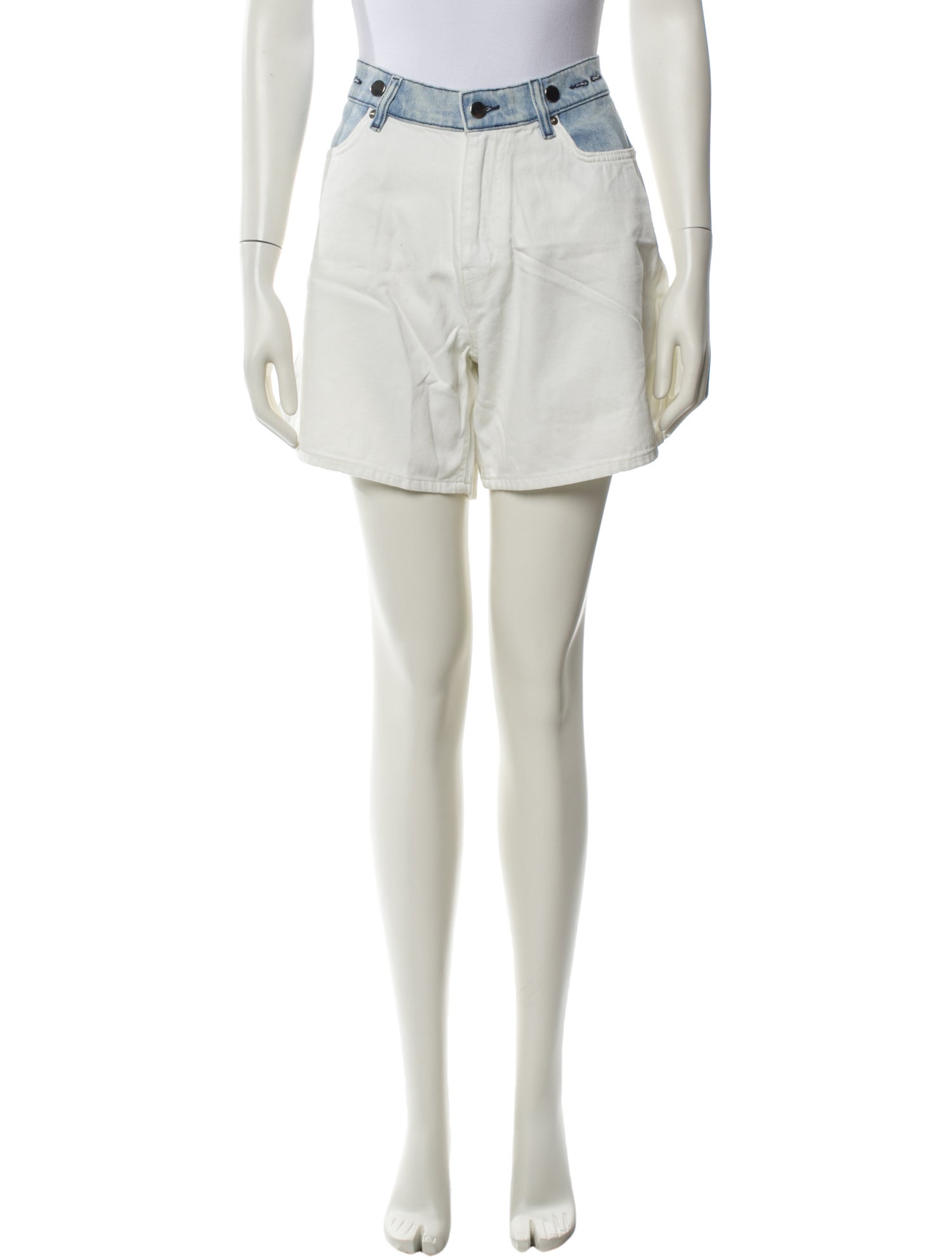 The Frankie Shop Colorblock Pattern Mini Shorts