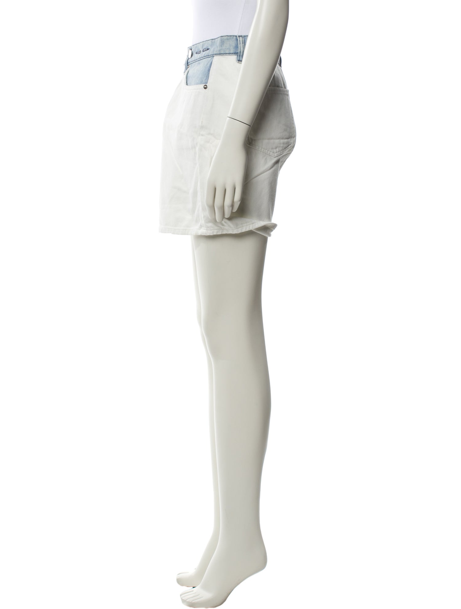 The Frankie Shop Colorblock Pattern Mini Shorts