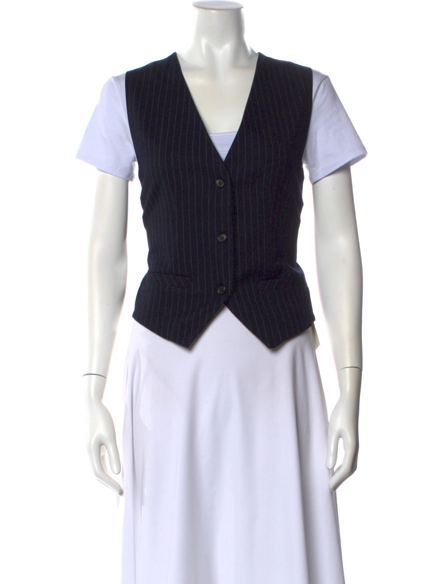 The Frankie Shop V-Neck Short Sleeve Crop Top