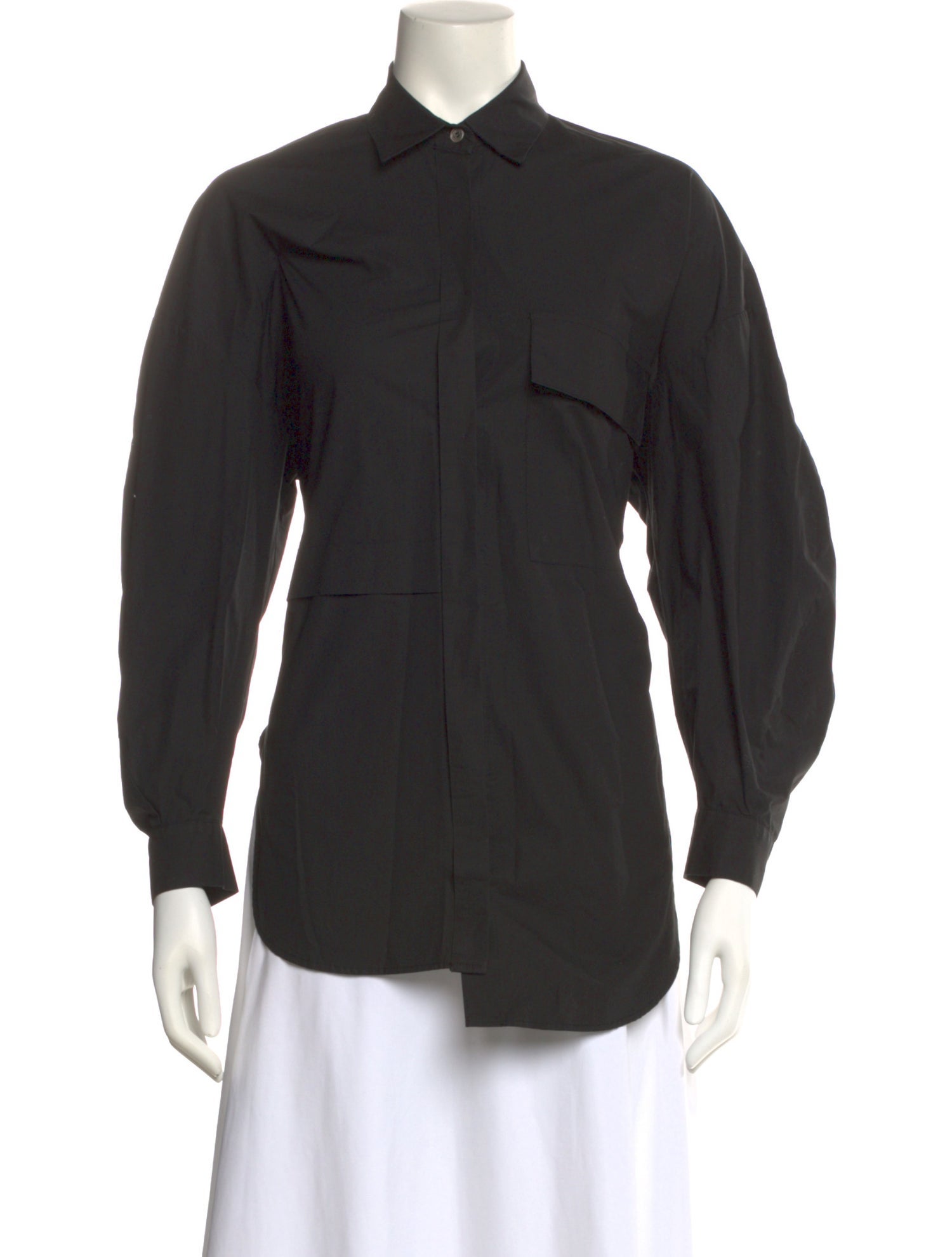 The Frankie Shop Long Sleeve Button-Up Top