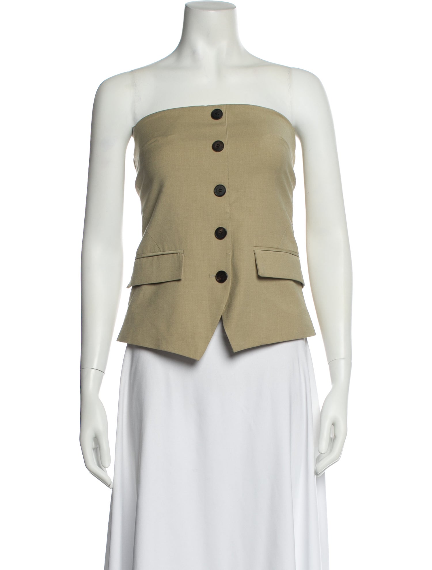 The Frankie Shop Strapless Crop Top