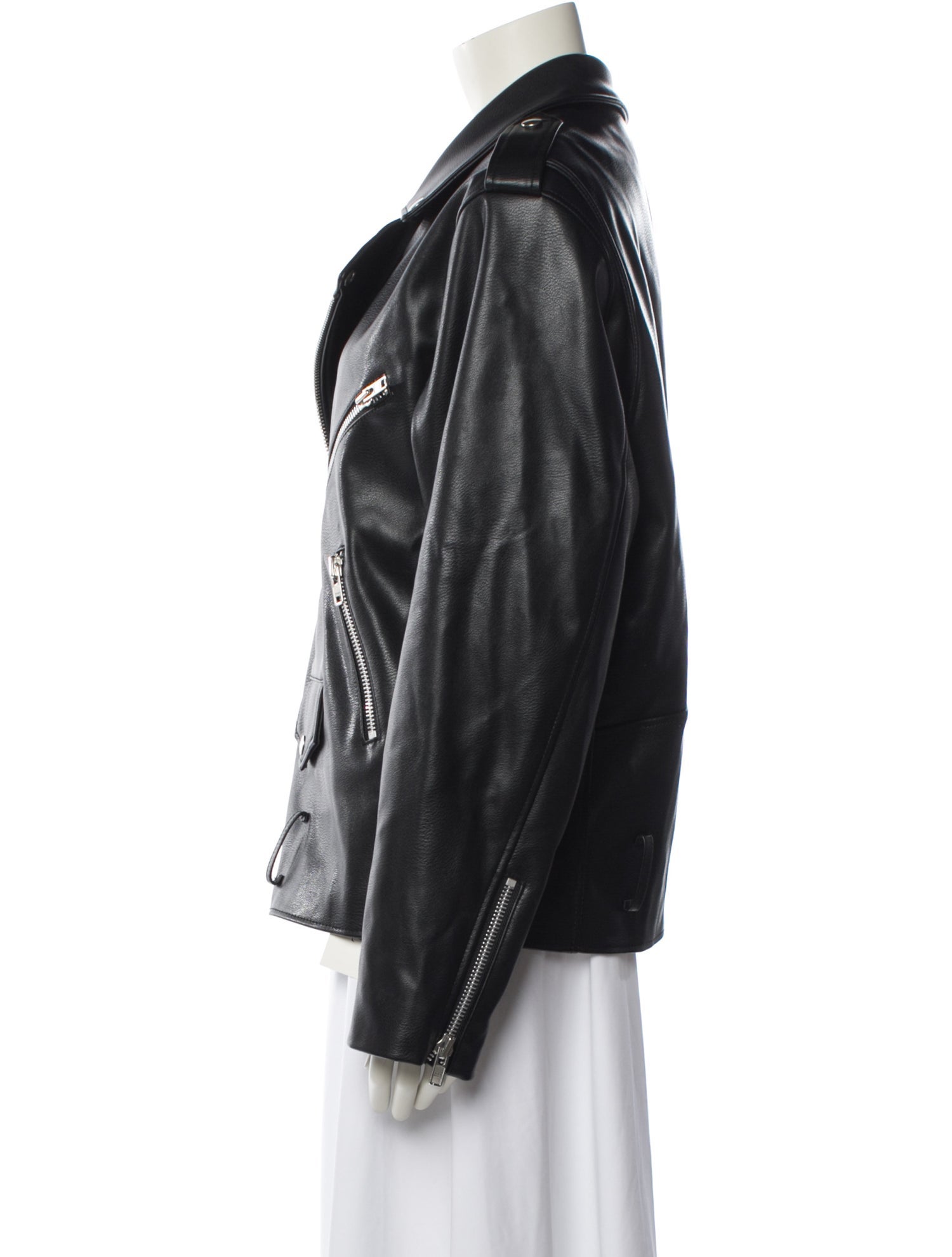 The Frankie Shop Faux Leather Biker Jacket