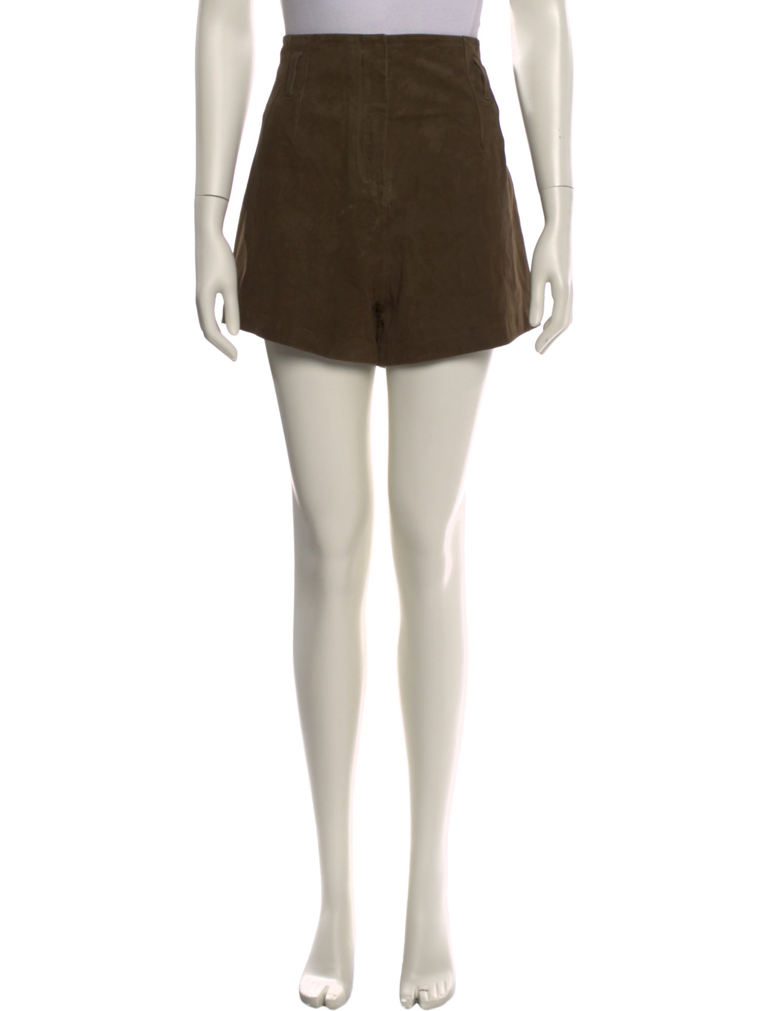 The Frankie Shop Goat Leather Mini Shorts