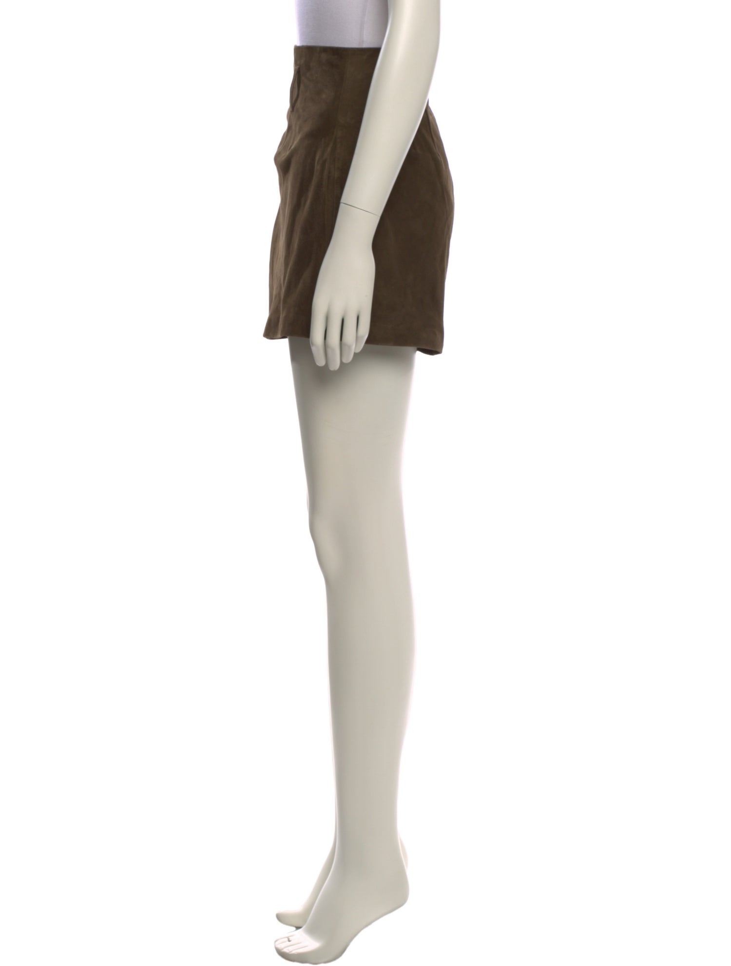 The Frankie Shop Goat Leather Mini Shorts