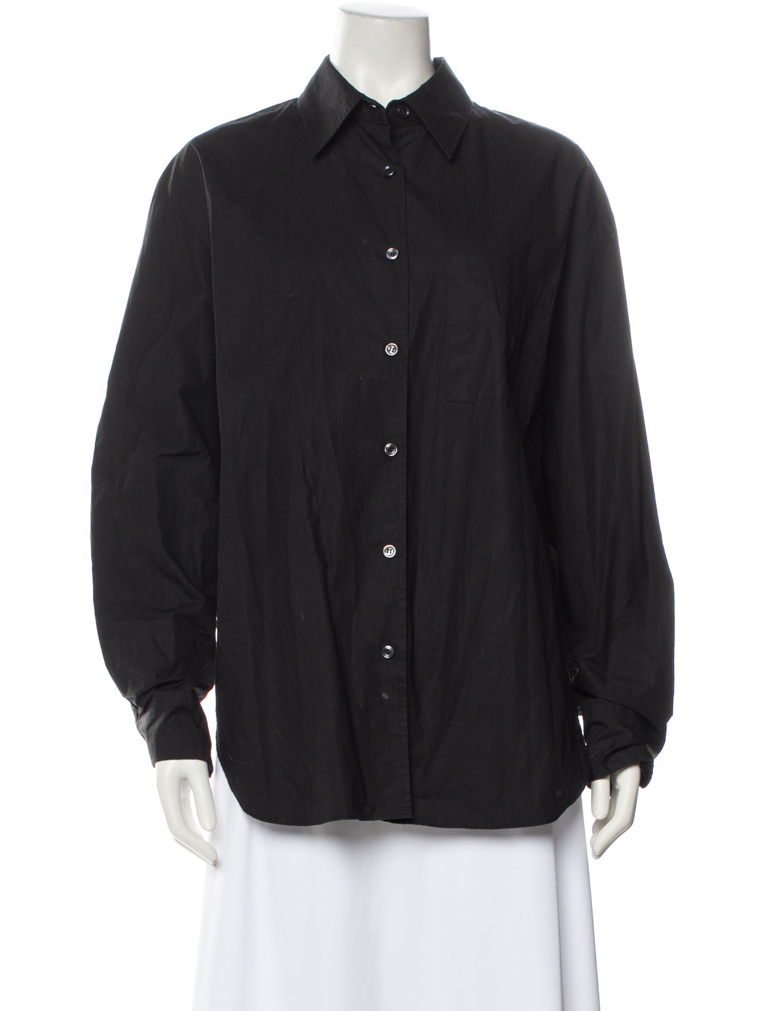The Frankie Shop Long Sleeve Button-Up Top