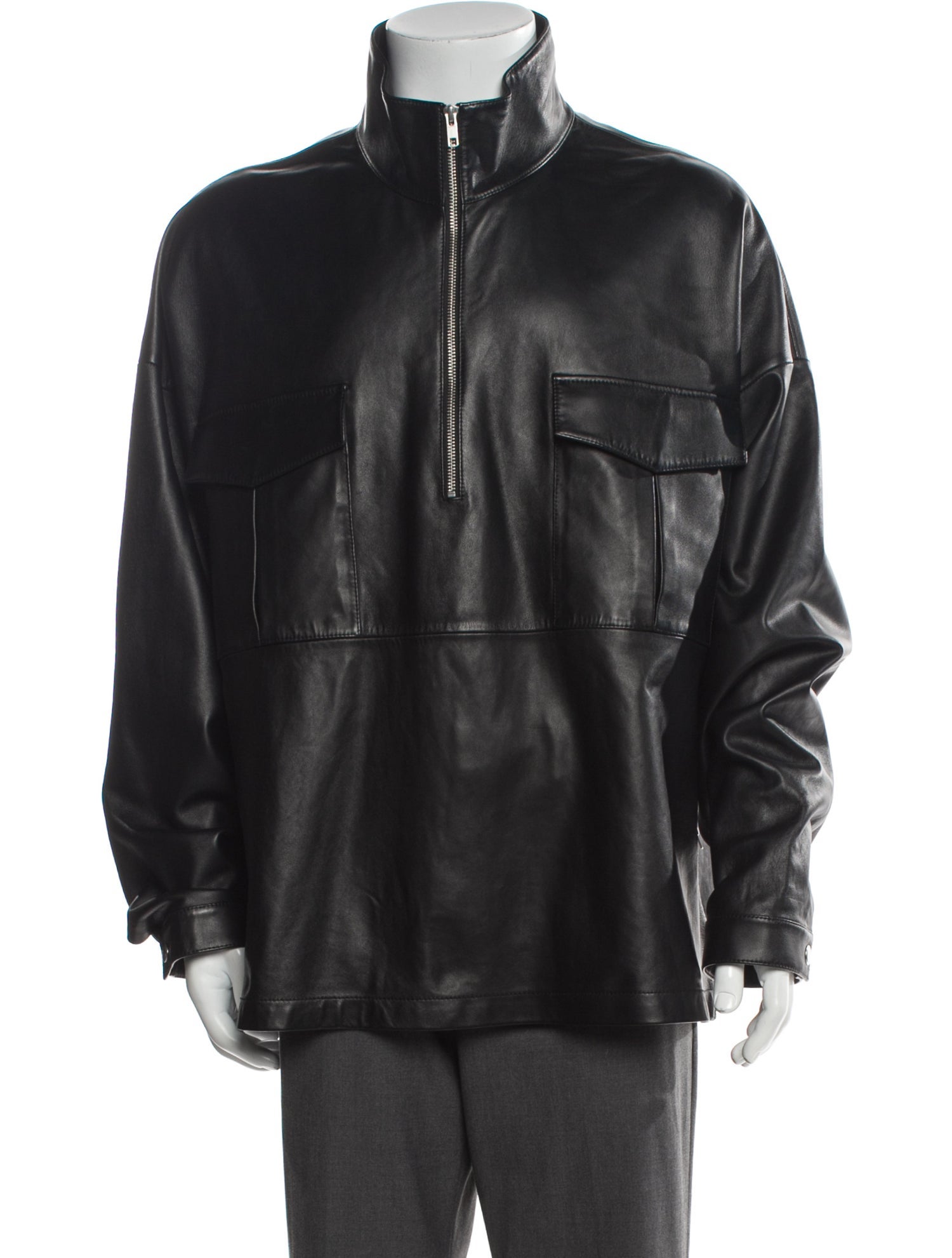 The Frankie Shop Lambskin Utility Jacket