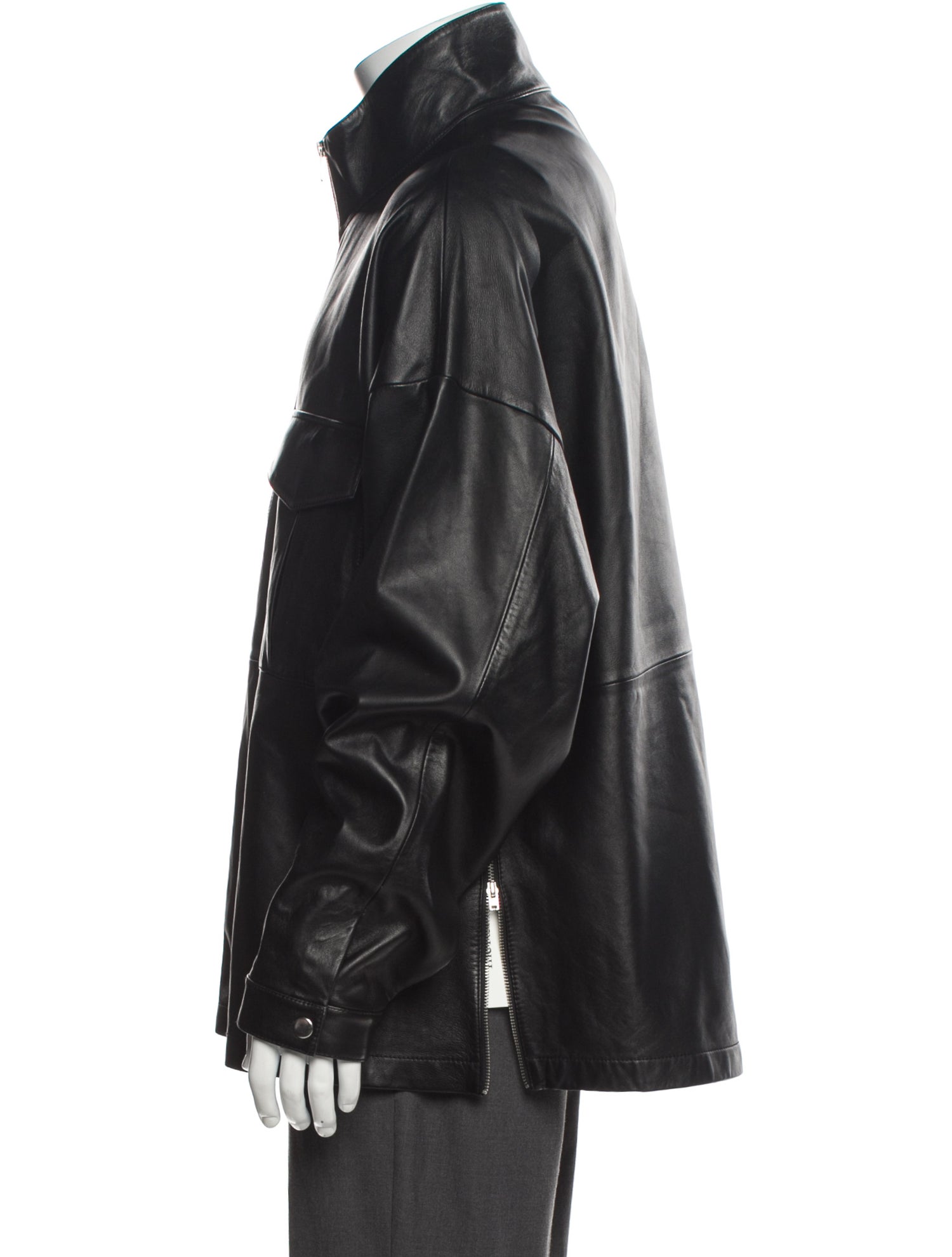 The Frankie Shop Lambskin Utility Jacket