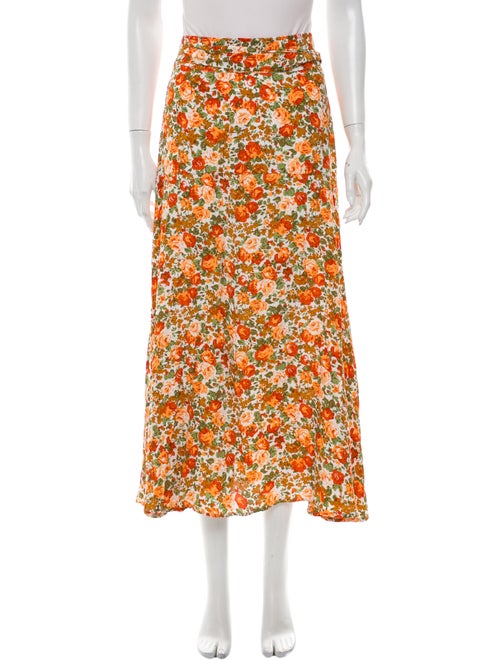 Faithfull The Brand Floral Print Midi Length Skirt
