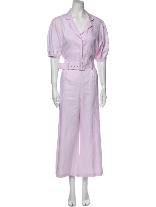 Faithfull The Brand Linen Jumpsuit Pink