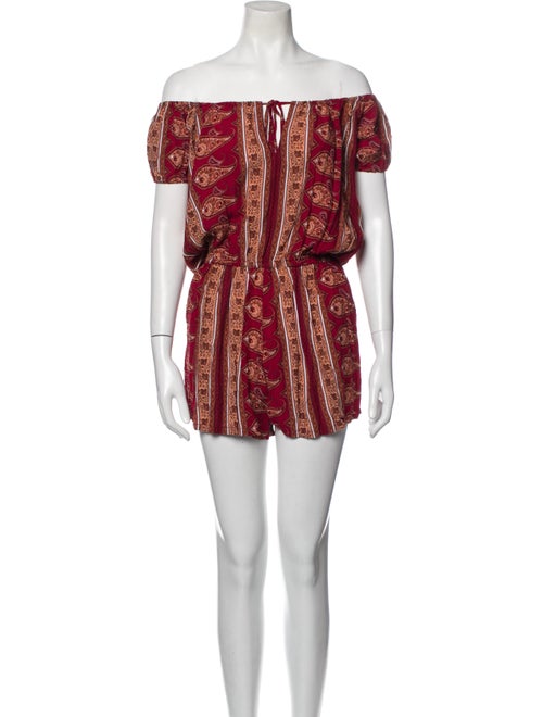 Faithfull The Brand Paisley Print Off-The-Shoulder Romper