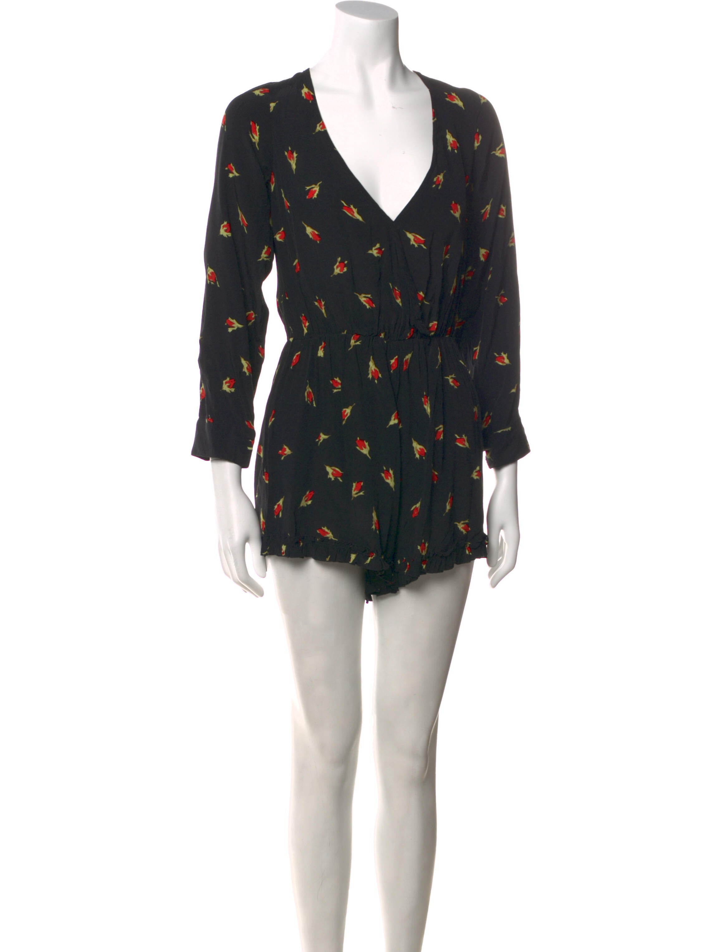 Faithfull The Brand Floral Print V-Neck Romper